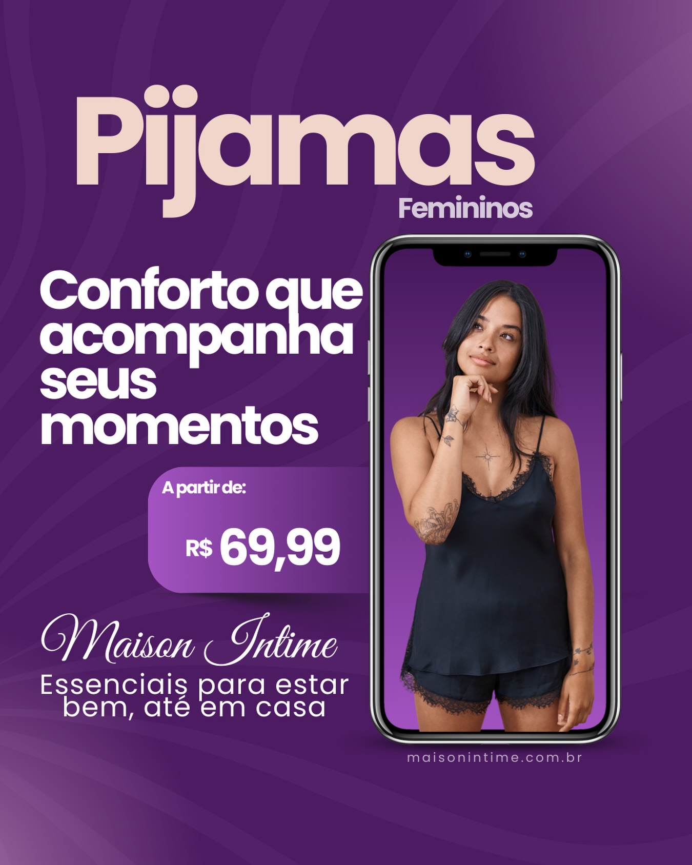 Confortáveis como um abraço. Link na bio. Entrrgas em até 1 dia util para Uberlândia. #pijamas #conforto #maisonintime