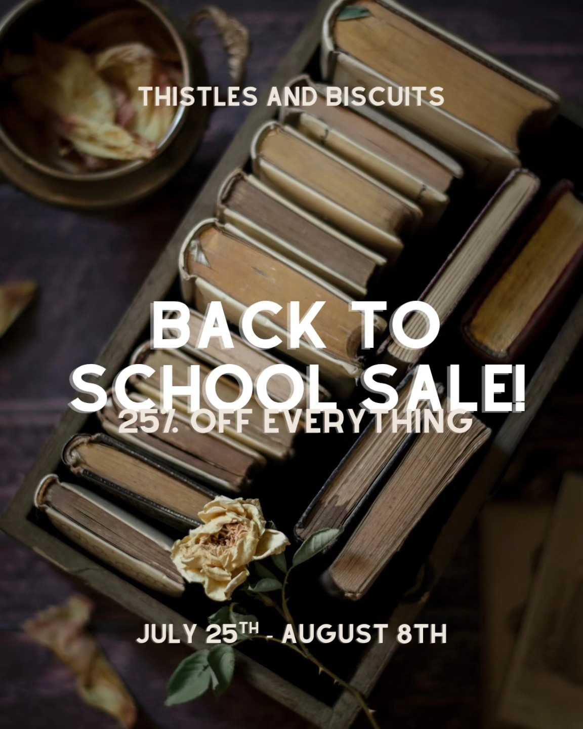 Have you heard the news? Our Back to School Sale is live and you can scoop up anything you need for the upcoming school year!
At Thistles and Biscuits, we create educational materials that are engaging and beautiful and that draw learners in. We love to introduce learners to the wide world and help them to develop nuance in their understanding of different cultures, music, and art. We also really enjoy providing supplemental materials to help make learning standard subjects easier!
Come browse our collection of materials and studies and find something that will help your family love learning together!
