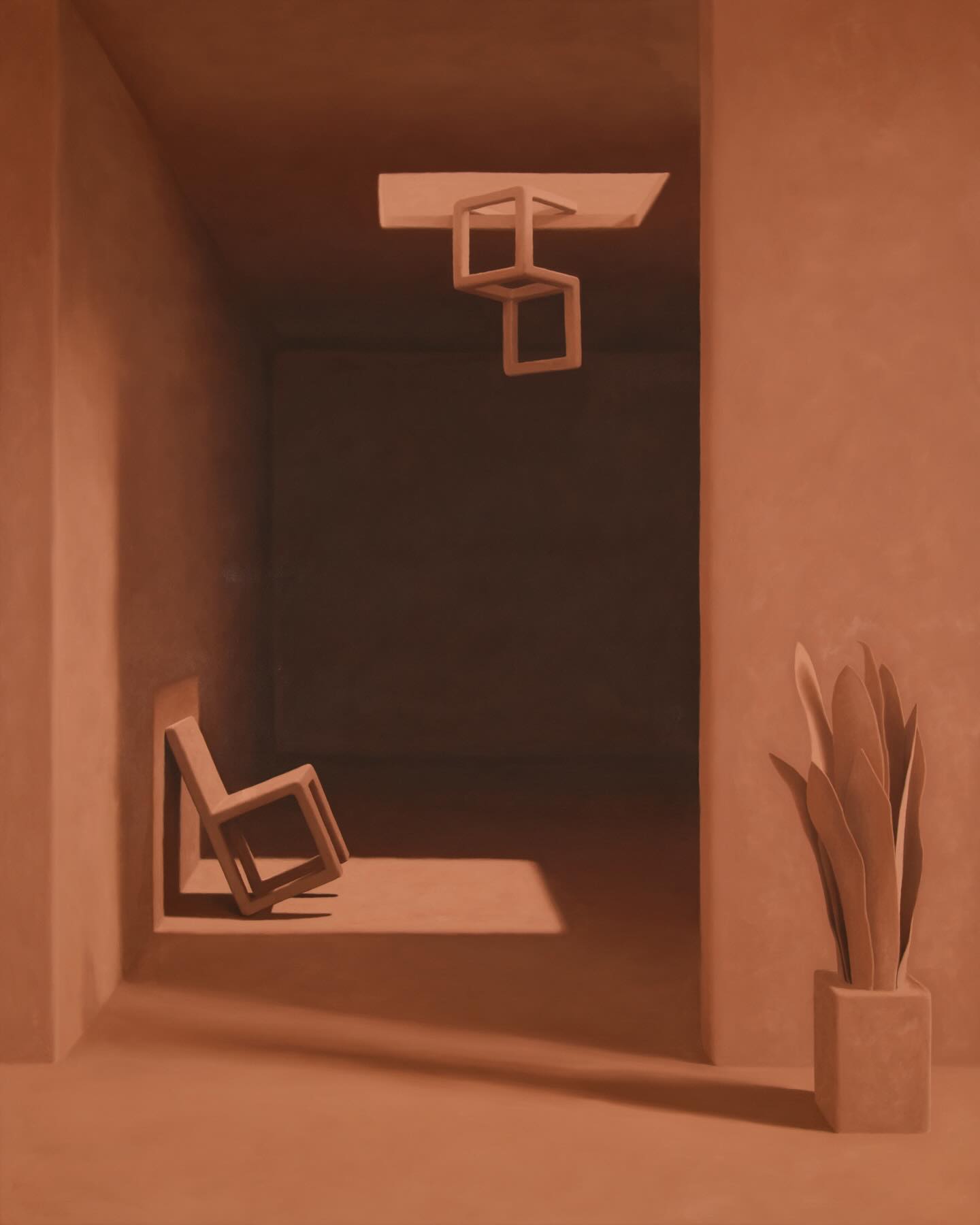 New writing, ‘Terracotta Thresholds’ about the work of painter @jilltate_ is online (link in bio). Image: On the Edge, 2024, Oil on Wood, 150 x 120cm