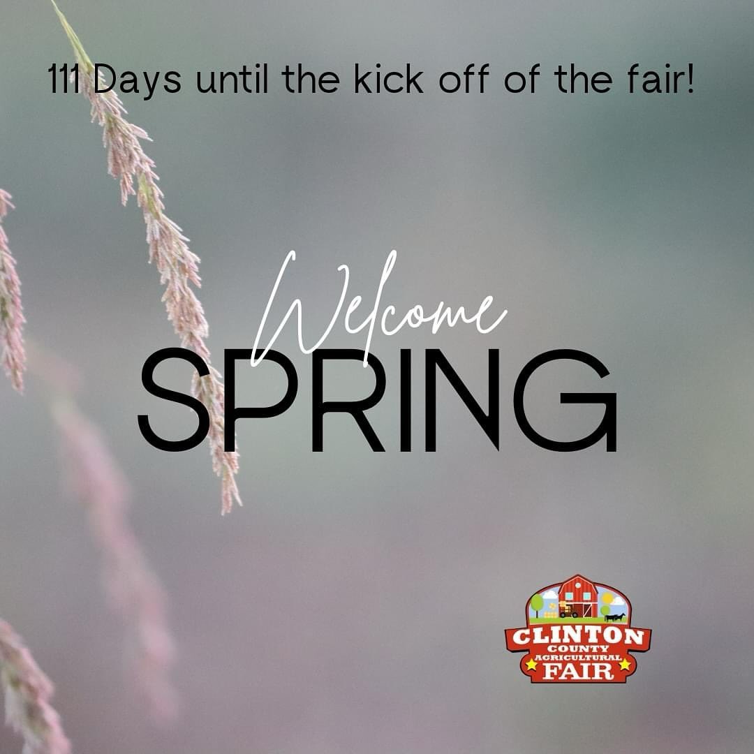 Spring is officially here and there’s only 111 days left until the fair!
#spring #officiallyspring #summerfun #entertainment #concerts #motorsports #clintoncountyfair