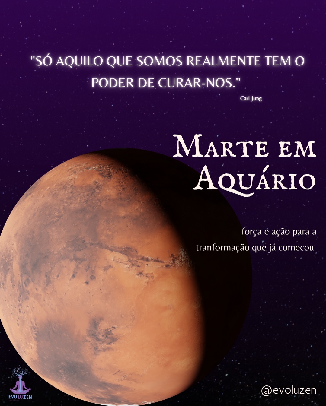 A entrada de Marte em Aquário não é só o início de uma ação mais inovadora, arrojada e coletiva, é tbm o primeiro passo antes do encontro dele com Plutão. Planeta da ação e da guerra encontra o planeta morte, Renascimento e transformações profundas. Na vida pessoal depende do Mapa de cada um, na vida coletiva, podemos esperar por acontecimentos importantes nesta transformação que o mundo está passando. 🌟💫