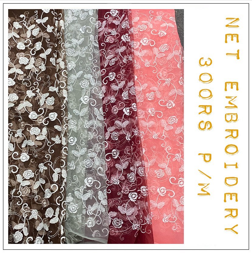 Net Embroidery Dress Material 💃 #embroidery #design #indianfashion #bajinternational #indianwear #factoryoutlet