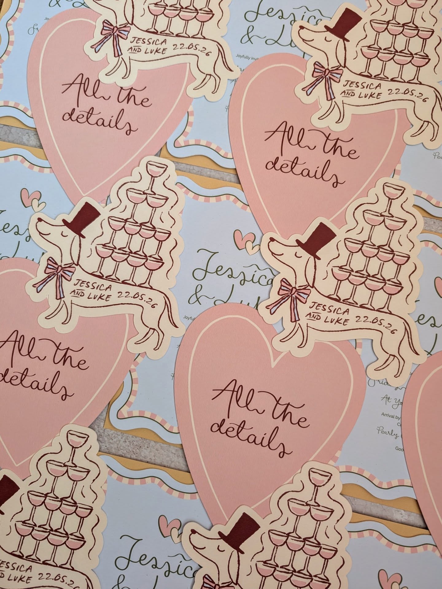 A joyful invitation suite designed for JessIca + Luke, full of character + colour
#WeddingInvites
#weddinginvitations
#weddinginspo