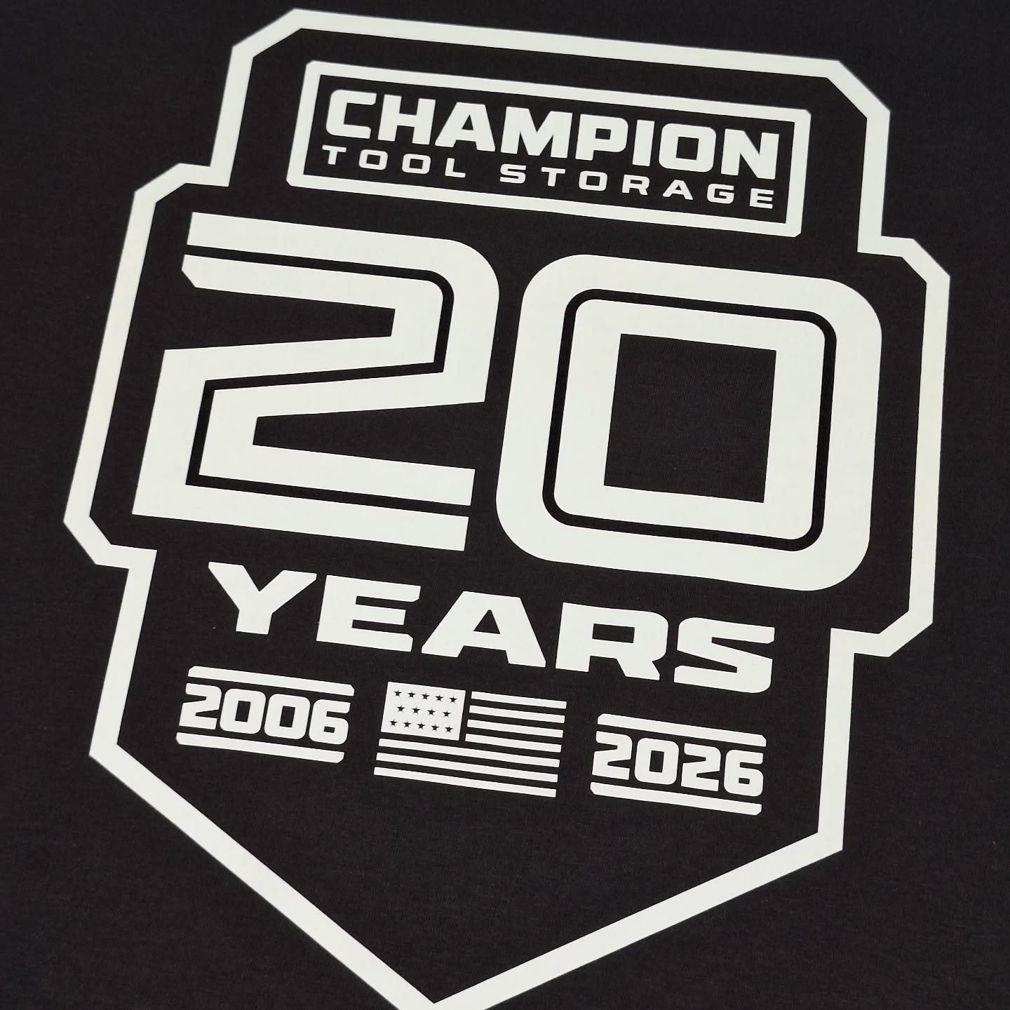 Proud to be working with @championtoolstorage for 20 years. #championtoolstorage #tools #Oregon #shirtprinting