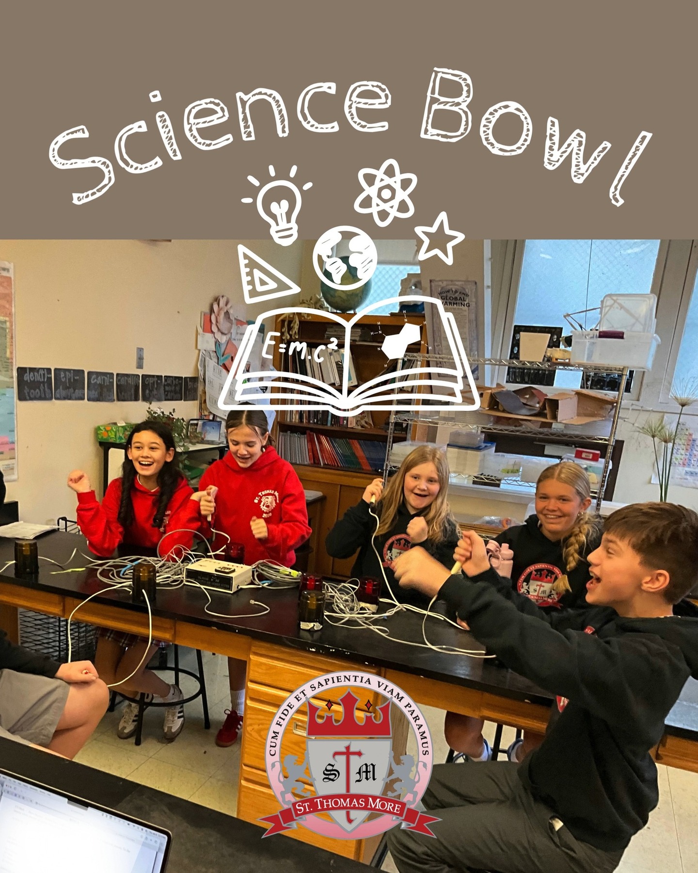 🔬🏆 Science, Teamwork, and Tons of Fun! 🏆🔬
STM's two Science Bowl teams are proving that learning can be just as fun as it is competitive as they prepare for next month's BPA Middle School Regional Science Bowl at the University of Portland! During practices, you’ll find lots of laughter, fast thinking, friendly rivalry, and incredible teamwork as students challenge each other and sharpen their science skills.
These competitive practices are full of energy and excitement—and they’re building confidence, collaboration, and a true love for science along the way. We’re so proud of the hard work (and fun!) our teams bring every day! 🚀🧠
Want your child to have enrichment opportunities outside of the typical curriculum? Call our school office today to schedule a tour and learn all about the exceptional education students receive at St. Thomas More.
#sciencebowl #bpasciencebowl #PortlandSchools #FutureScientists #STEMLearning #elementaryschool #HandsOnLearning #catholicschoolportland #stthomasmorecatholicschool #STMSTEAM #CatholicEducation #kindergarten #ElementaryEducation #SchoolTour #CuriousMinds #NowEnrolling