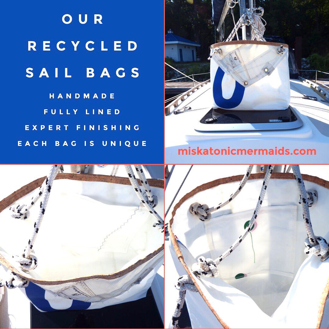 MiskatonicMermaids @sodacitysc #miskatonicmermaids #mothersdaygifts #recycledsailbags #recycledsails #handmade