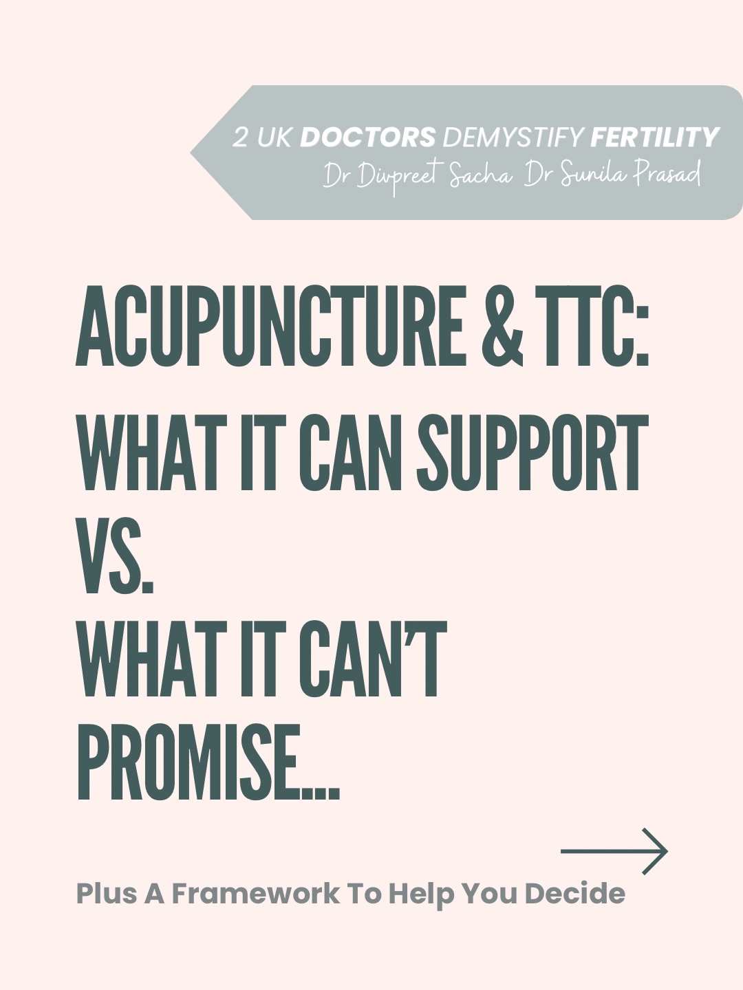 TTC is hard enough without feeling like you have to choose between “proper medicine” and “holistic support”.
We made this together to keep it grounded: acupuncture can be **supportive care** for the symptoms you’re living with day-to-day, alongside any testing or treatment.