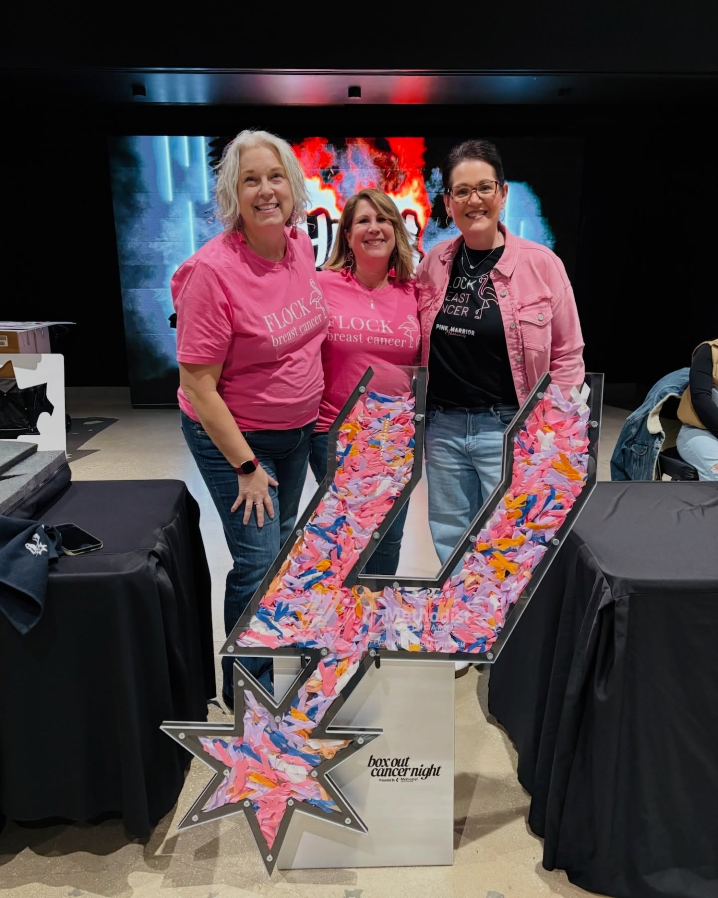 We are incredibly grateful to the San Antonio Spurs for recognizing Pink Warrior Advocates during Box Out Cancer Night and for generously inviting us to be part of such a meaningful evening.
Sharing this night with some of our local breast cancer warriors made it even more special. Thank you @spurs for helping shine a light on the strength and resilience of our community. 💗🏀
#GoSpursGo #SanAntonioTX #NonProfit #FlockBreastCancer