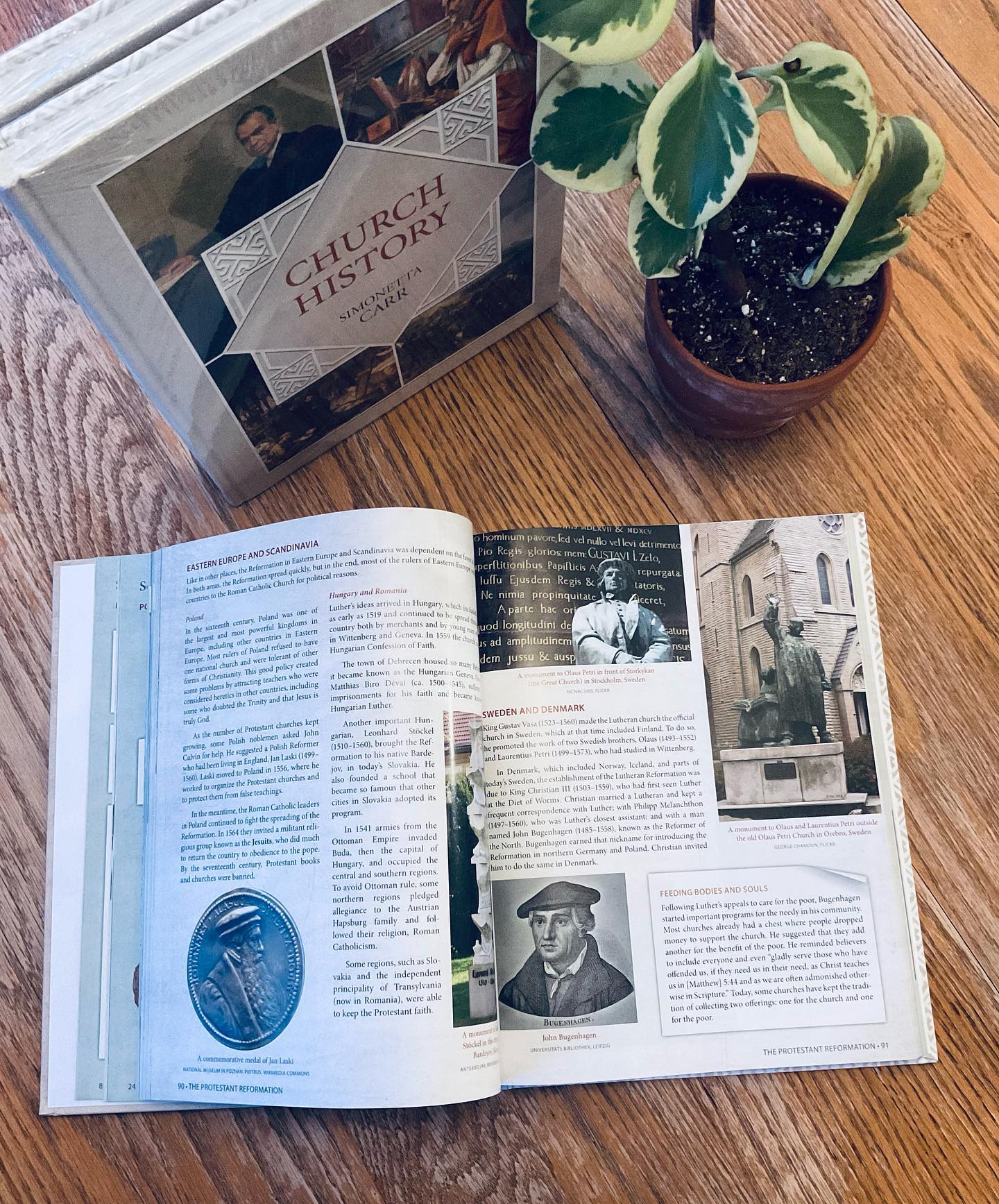 Church History by Simmoneta Carr is a great history textbook for children packed with information, and yet with lots of beautiful illustrations. Learn about some of the early Christian martyrs, the reformation and much more. Contact us to get yours. #reformedbooks #reformedheritagebooks #churchhistory #homeschool #christianchildrensbook