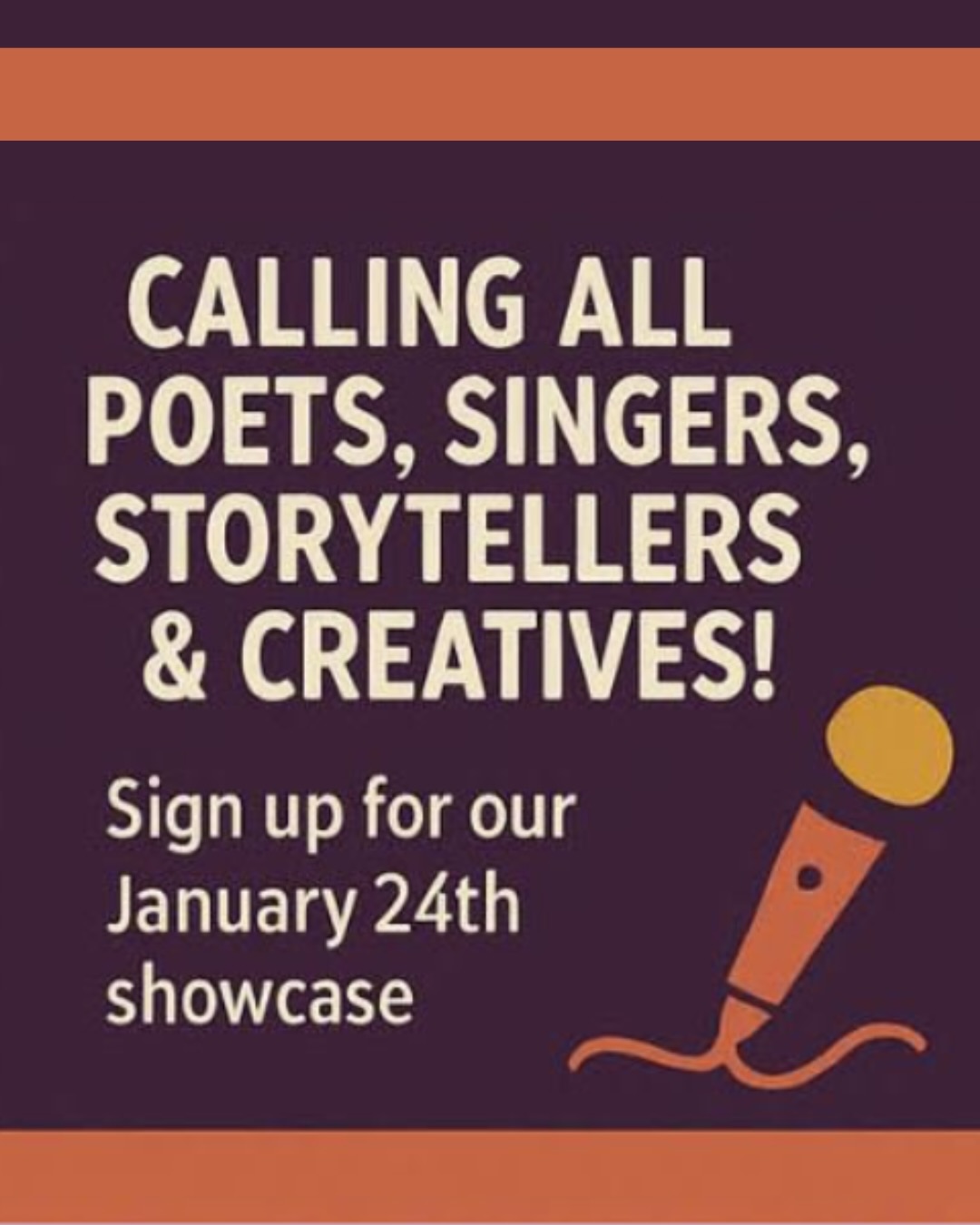Calling all poets, singers, storytellers & creatives!🗣️💫
✨ SPEAK IT INTO EXISTENCE ✨
A Mental Health Awareness Open Mic Night at FUMCOG
📅 Jan 24, 2026 | ⏰ 6:30–9:30 PM
📍 6001 Germantown Ave
🌈 LGBTQIA+ friendly
🫂 Community healing
🖊️ Clean poetry only
❤️ Safe space. Real stories. Shared love.
January’s theme: New Year, New Voice — Reclaiming Our Stories
Because your voice matters. Your story matters.
🎤 Open mic sign-up is OPEN!