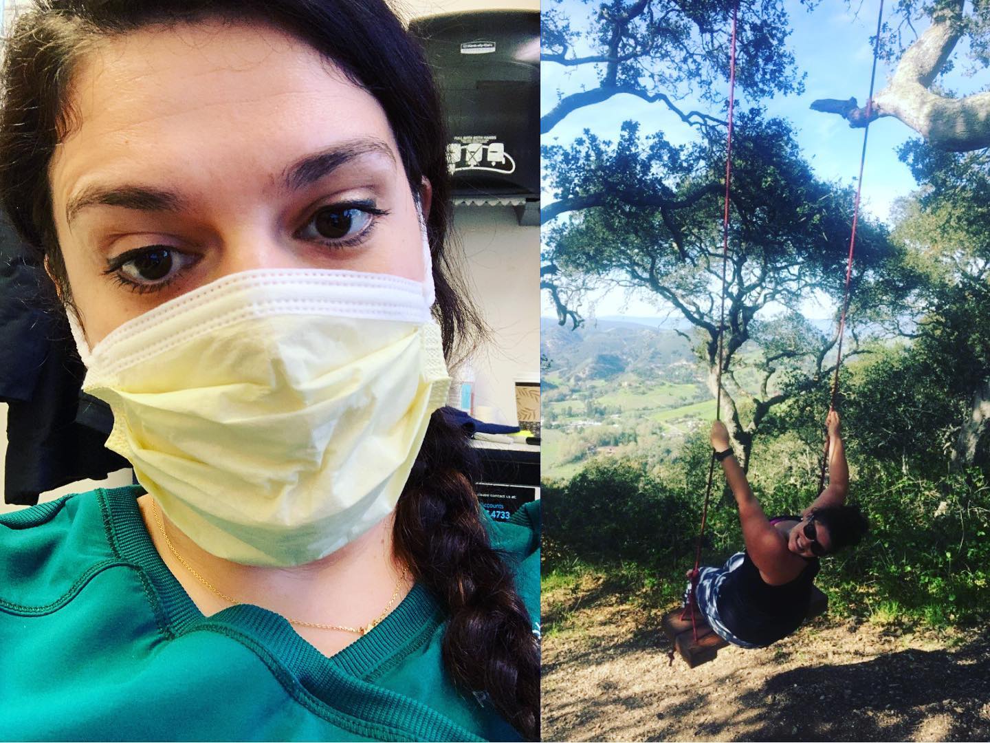 “𝗧𝗵𝗲 𝘄𝗮𝗿𝗺𝘁𝗵 𝘁𝗵𝗮𝘁 𝘄𝗮𝘀 𝗰𝗿𝗲𝗮𝘁𝗲𝗱 𝗳𝗿𝗼𝗺 𝘁𝗵𝗶𝘀 𝘃𝗲𝗿𝘆 𝗰𝗼𝗹𝗱 𝘁𝗶𝗺𝗲 𝗶𝘀 𝗶𝗺𝗺𝗲𝗻𝘀𝗲! 𝗜𝗳 𝗼𝗻𝗲 𝘁𝗵𝗶𝗻𝗴 𝗵𝗮𝗽𝗽𝗲𝗻𝘀 𝗶𝗻 𝘁𝗵𝗲 𝗻𝗲𝘄 𝗻𝗼𝗿𝗺𝗮𝗹, 𝗜 𝗵𝗼𝗽𝗲 𝘁𝗵𝗮𝘁 𝗶𝘁’𝘀 𝘁𝗵𝗮𝘁 𝘄𝗲 𝗰𝗼𝗻𝘁𝗶𝗻𝘂𝗲 𝗯𝗲𝗶𝗻𝗴 𝗺𝗼𝗿𝗲 𝗹𝗼𝘃𝗶𝗻𝗴 𝗮𝗻𝗱 𝗸𝗶𝗻𝗱, 𝗺𝗮𝗸𝗶𝗻𝗴 𝘁𝗵𝗲 𝗯𝗲𝘀𝘁 𝗼𝘂𝘁 𝗼𝗳 𝘁𝗵𝗲 𝘄𝗼𝗿𝘀𝘁.” “When a travel Physical Therapist position opened at a top California hospital I knew it was time for me to leave the east coast familiarity of family and friends and head west again for new adventures and more learning experiences. We never know what lies ahead in the travel medical world, but I am always excited to figure out the challenges amidst the newness, creating my new normal. I had no idea that ‘new normal’ would become an actual slogan that would appear just 1 month after starting my new position... Lack of PPE, protocols constantly changing, very sick patients entering the facility, lock down, no visitors, fear of contract being cut, no exploring, no safety net! As the world continued to spin out of control the one change that affected me the most was the no visitor policy. Why would that affect me? It made it more difficult for the patients who I have vowed to care for. Can you imagine not being able to hug and kiss your loved ones before a life changing lung transplant, taking your last breath without a goodbye, or creating life without a helping hand? These are things we saw and continue to see everyday! Even with all the devastation the main thing that shone through was love and kindness! Seeing all the employees come together and create the best out of what seemed to be the worst is my sticking point. Whether it was providing a patient with FaceTime to see their family, holding a patient’s hand when they were scared, more ‘please and thank yous’, more encouragement, more ‘how are you doing?’ ‘can I help with anything?’. The warmth that was created from this very cold time is immense! If one thing happens in the new normal, I hope that it’s that we continue being more loving and kind, making the best out of the worst. -Terra Godin, DPT
#HeroesOfCOVID #ThanksHealthHeroes #DPT #Hero #PT