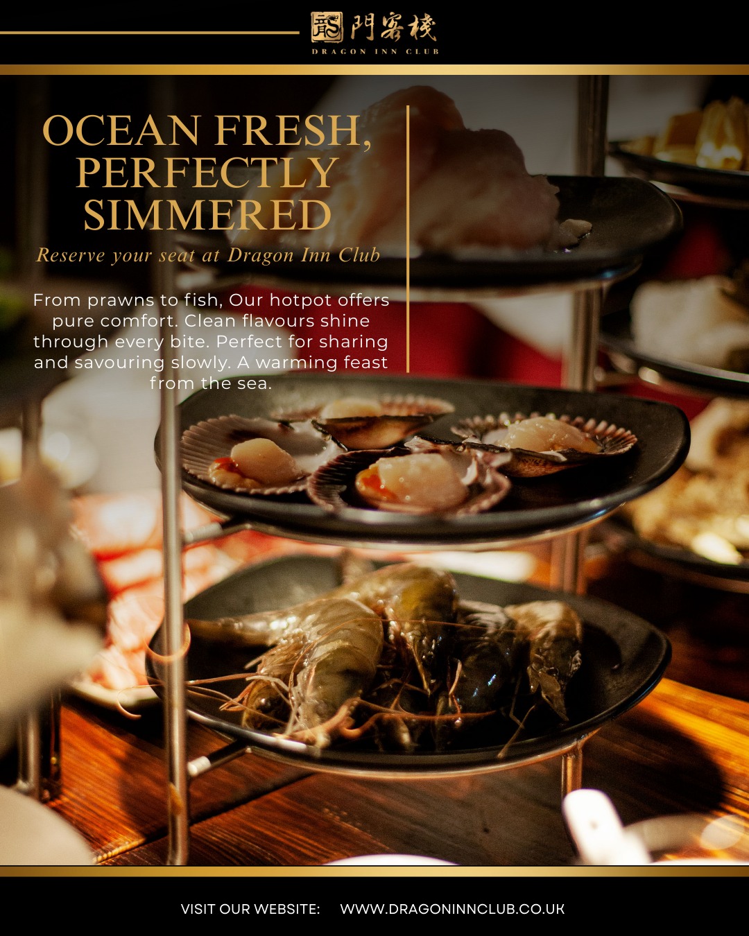 Fresh seafood meets aromatic soup in this comforting classic. Each ingredient cooks gently at the table. The broth absorbs delicate ocean flavours. Simple, fresh, and indulgent.
#Dragoninclub #Sichuan #Sichuanhotpot #dimsum #london #pimilco #londonvictoria #buckinghampalace #chelsea #theatres