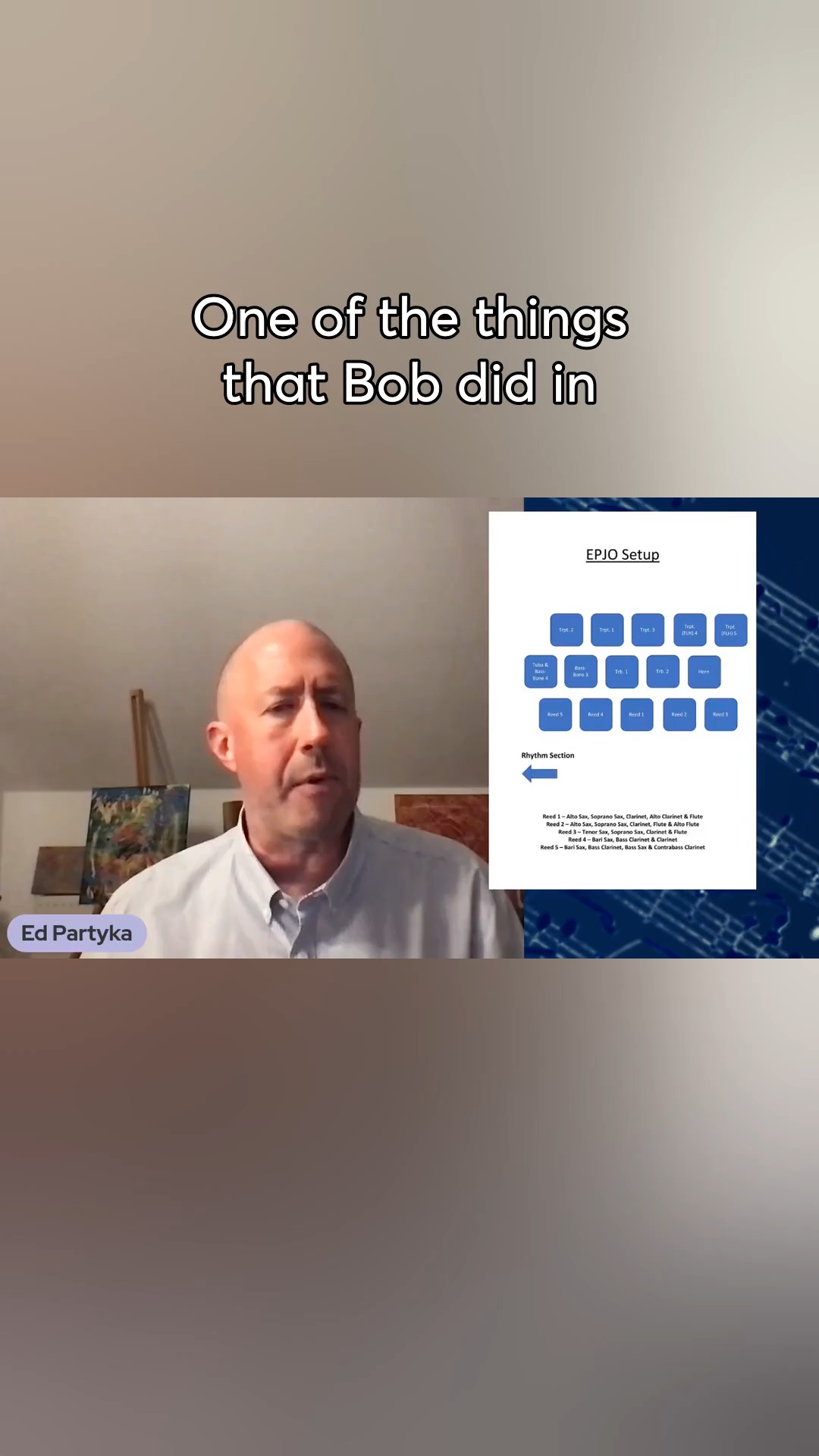 Ed Partyka @partyka_ed discusses Bob Brookmeyer's orchestration techniques with the New Art Orchestra, and how it influenced Ed's writing for his own Ed Partyka Jazz Orchestra, as reflected in his composition "Do As I Say".
Join us Wednesday, January 21st at 7pm Eastern to revisit this incredible masterclass. (Originally aired 7.06.22)
Visit our Calendar page {link in bio} to check out all of our upcoming masterclass and live events!
#foundationalfocus #edpartyka #orchestration #trombone #clarinet #jazzorchestra #bobbrookmeyer #jazzeducation #jazz #jazzcomposition #arranging #masterclass #jazzmusic