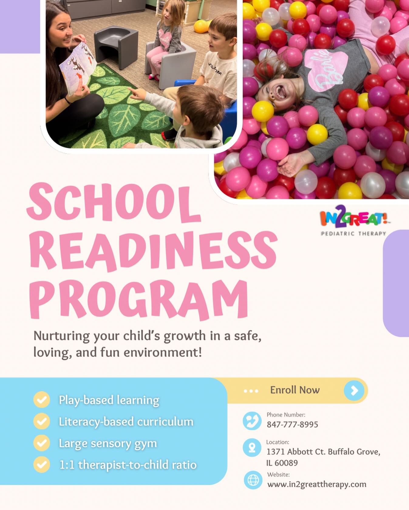 Big feelings. Big milestones. Big growth. 🌱
At our Therapeutic Preschool, we don’t just prepare children for school—we help them thrive. Through personalized, play-based support, we build confidence, social-emotional skills, and school readiness in a safe, nurturing environment.
✨ Spots are limited—schedule a tour today and see if our program is the right fit for your child.
#TherapeuticPreschool #EarlyLearningMatters #SchoolReadiness
#ChildDevelopment #ReadySetGrow