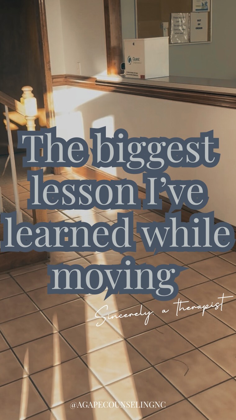 To some, it’s just a building. But to many, it was a space that held stories, where people felt safe enough to be honest, to heal, to laugh, and sometimes to cry. Some of the hardest moments and some of the most meaningful breakthroughs happened within those walls.
We’ve officially moved into our new space, and as we said goodbye to our previous home, we did so with deep gratitude for the growth, the courage, the tears, the laughter, and everything that space held for so many.
Now, we’re ready to begin the next chapter and fill this new space with even more moments of healing and hope. We can’t wait to welcome you into the new home of Agape Counseling and Consulting Group 🏠
Our new address:
2702 S. Main St Concord NC 28027
#nervoussystemregulation #traumahealing #mentalhealthmatters