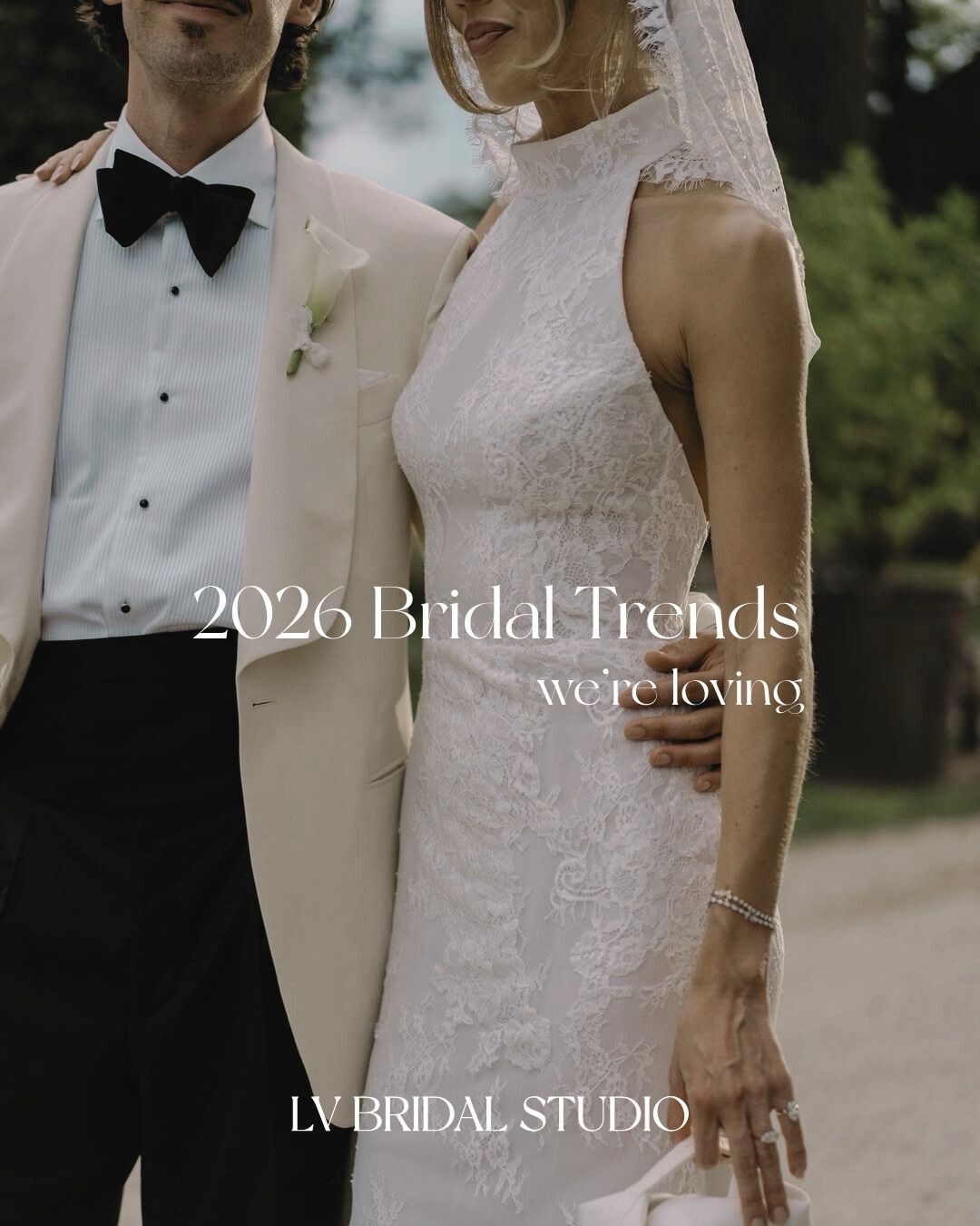 The 2026 bridal trends we can’t stop thinking about.
Snatched corsetry,
soft textures,
fluid draping,
lace on lace on lace,
and bold, unforgettable veils.