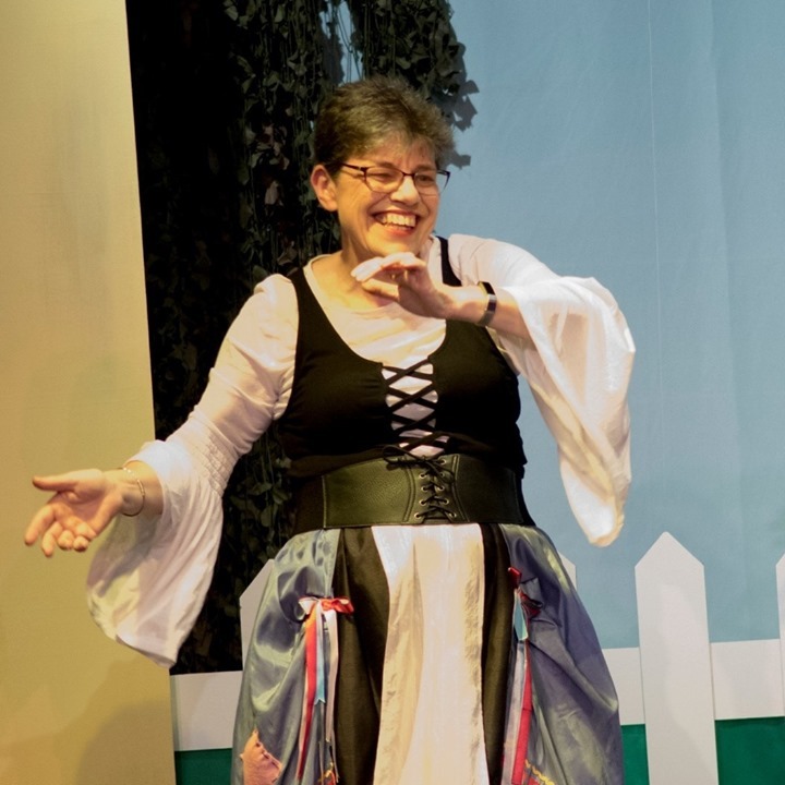 Linda Brede One of our very talented chorus. She is also a brilliant seamstress and part of our amazing wardrobe team. Here she is modelling a costume she made!â
â
What a marvel!â
â
#costume #wardrobe #pantocostume #seamstress #multitalent #pantomime #upstage #upstaged #upstagetheatre #communitytheatre #feelingfestiveâ
#theatrefamily