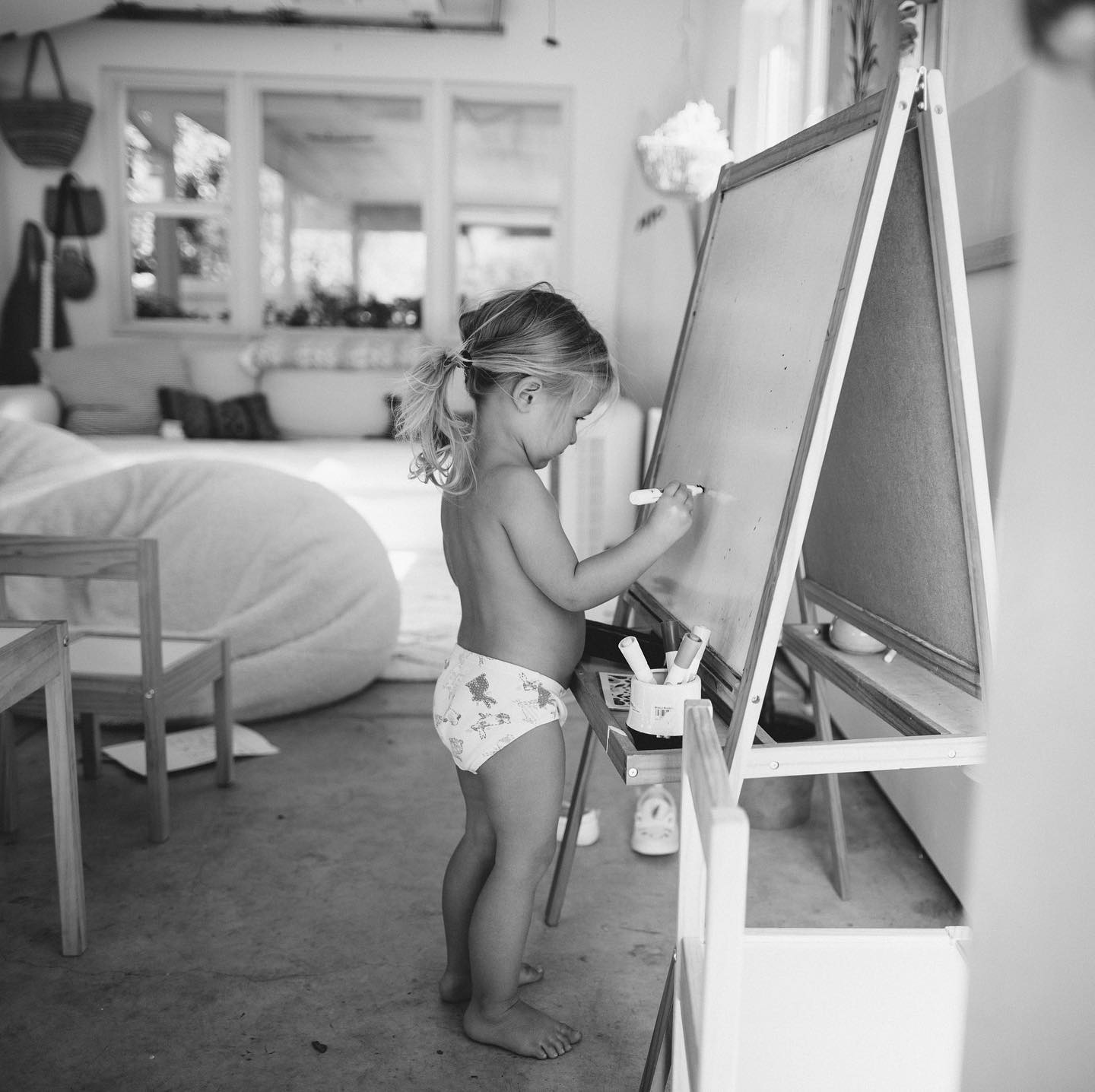 Homeschooling in the studio