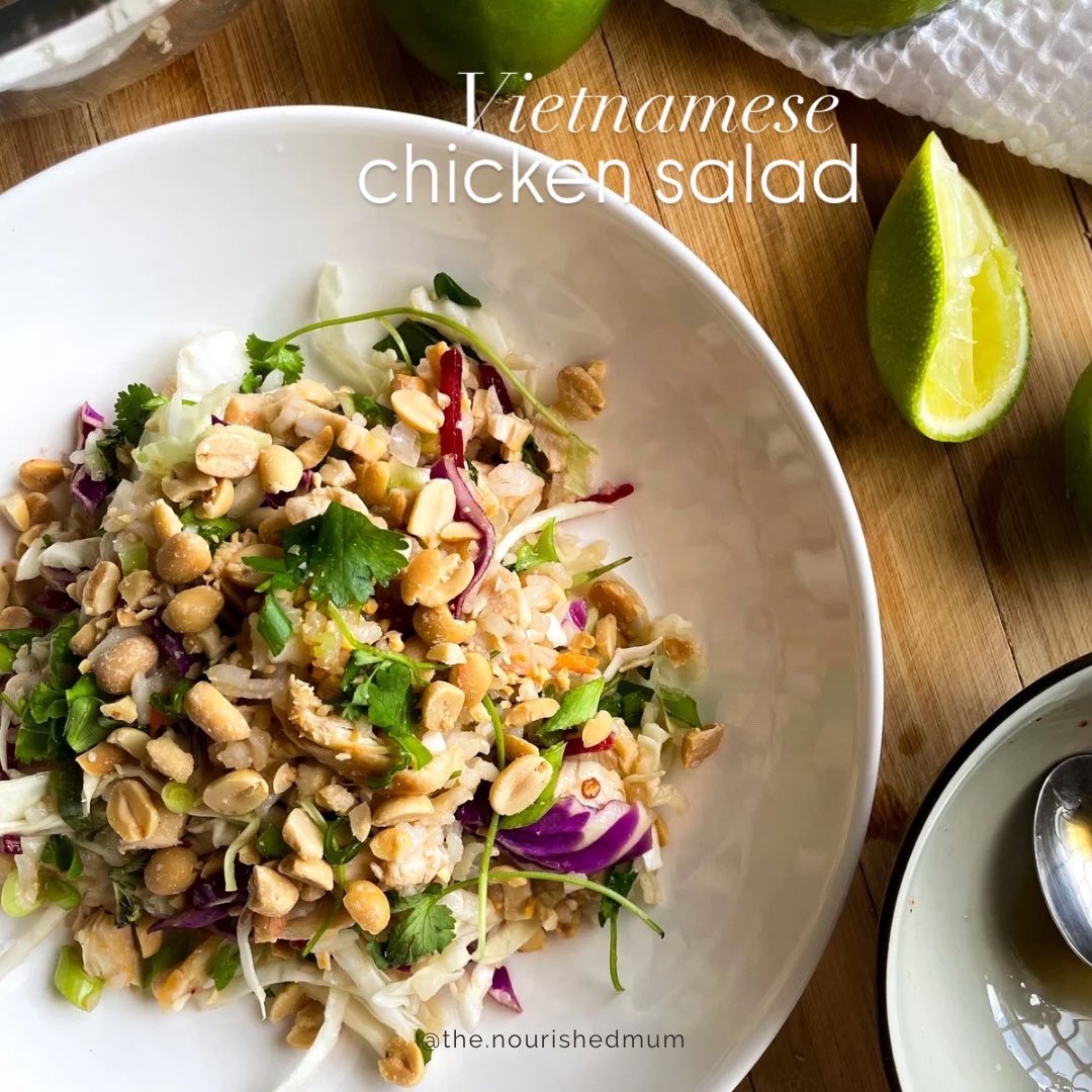My Vietnamese chicken salad 🙌🏻
Screenshot the recipe for when you need a quick meal that includes chicken and rice but is a bit more exciting that just plain chicken and rice 😅
You can find this recipe along with 370 others in my app - The Nourish Kitchen (plus nutrition resources, example meal plans and discount codes)
The link to download is I'm my bio (you need to open in an external browser) 🙏🏻
Or if you'd like the link comment kitchen and I'll send it to you 🥳
#thenourishkitchen