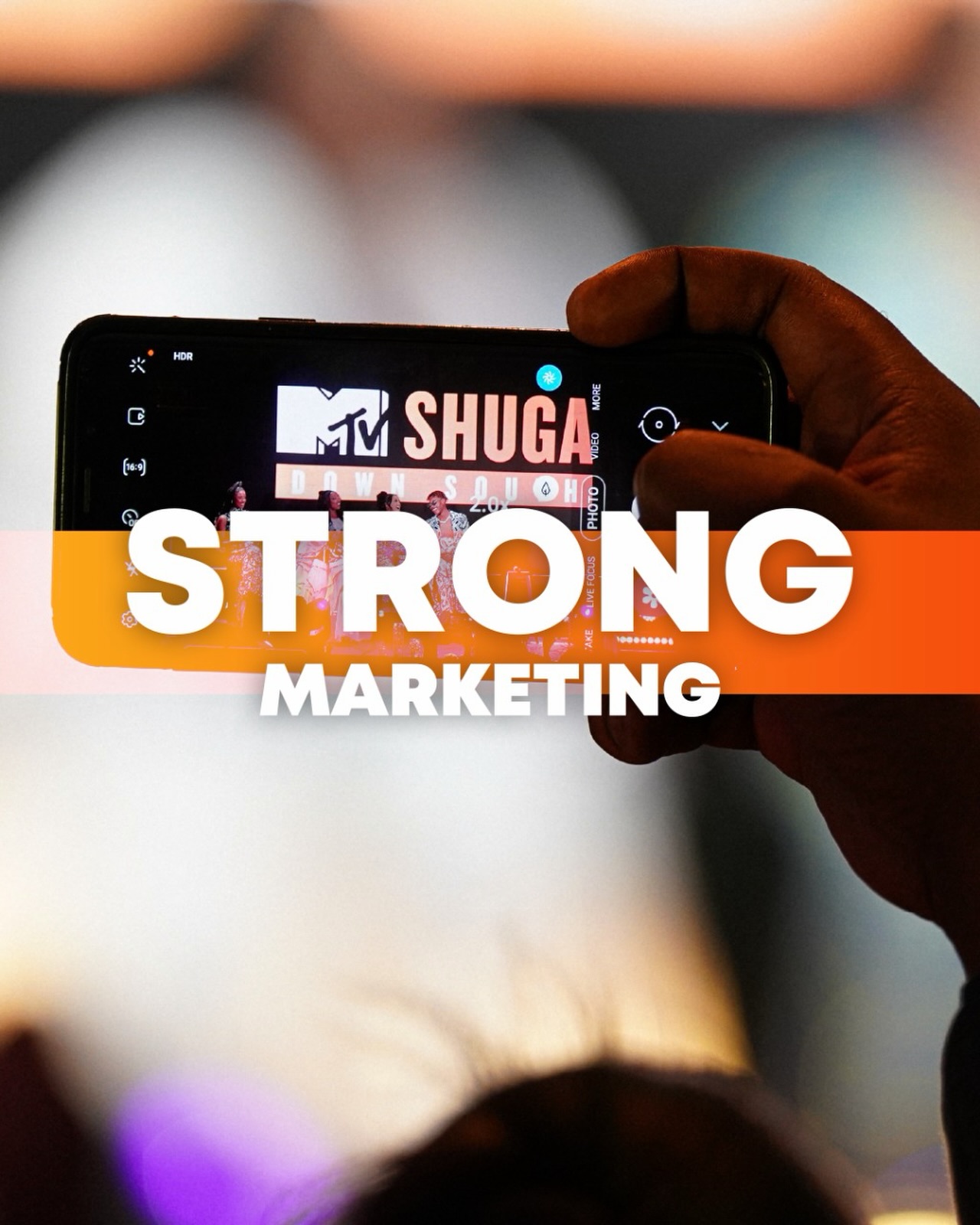 At STRONG PR, Marketing and Events; we craft compelling marketing strategies and campaigns, paired with captivating designs, that encapsulate your brand while helping it stand out.
Let’s create something amazing together!
