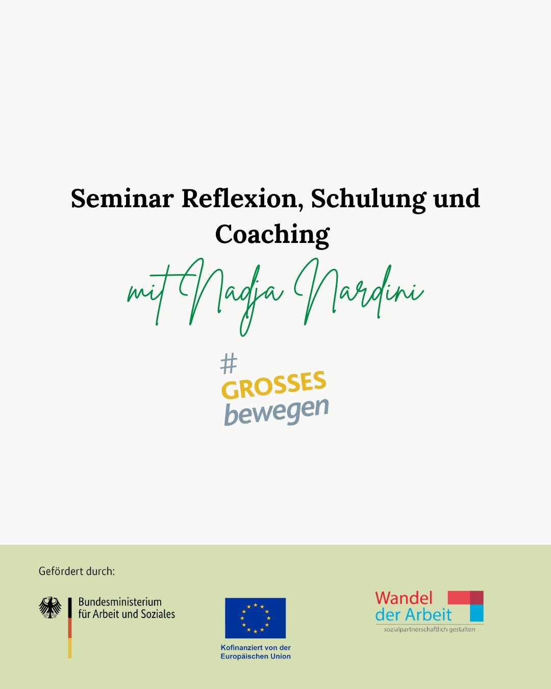 Im Projekt #GROSSESbewegen / „Kollektive Teilzeitführung & -verantwortung der Gesundheit Nord gGmbH, Klinikverbund Bremen“ im Rahmen des Programms „Wandel der Arbeit sozialpartnerschaftlich gestalten: weiter bilden und Gleichstellung fördern“ begleitete Nadja Nardini als Dozentin das Seminar Reflexion, Schulung und Coaching mit fünf Gruppen und insgesamt 85 Teilnehmenden.
Im Mittelpunkt standen die Reflexion laufender Veränderungsprojekte, der Austausch über Erfolge und Herausforderungen sowie das gemeinsame Entwickeln von Ideen, wie Veränderungen nachhaltig gestaltet werden können.
Das Feedback zeigte ein sehr positives Gesamtbild: Besonders geschätzt wurden die strukturierte und praxisnahe Moderation, die fachliche und empathische Begleitung durch die Dozentin, die offene und wertschätzende Atmosphäre, der Austausch zwischen den Teilnehmenden sowie die Möglichkeit, neue Perspektiven und Impulse für die eigene Praxis zu gewinnen.
Wir bedanken uns herzlich bei allen Teilnehmenden für ihre aktive Mitgestaltung und das wertvolle Engagement innerhalb des Projekts.
Das Projekt wird im Rahmen des Programms „Wandel der Arbeit sozialpartnerschaftlich gestalten: weiter bilden und Gleichstellung fördern“ durch das Bundesministerium für Arbeit und Soziales sowie die Europäische Union über den Europäischen Sozialfonds Plus (ESF Plus) gefördert.
#berlin #pflege #krankenhaus #pflegeberufe #weiterbildung #businessacademymarburg
#europaeischer_sozialfonds #europaeischersozialfonds #esf #europaeischersozialfondsplus #esfplus
#europeansocialfund #europeanunion #eukommission #eusocial #arbeit #soziales #bmas #EUfunds #eusocial