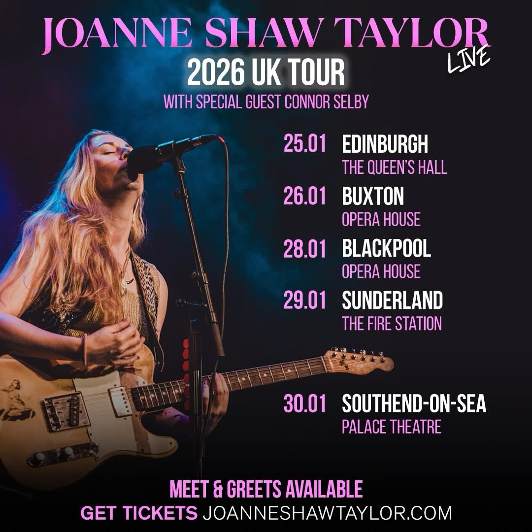 Big news!!
Thrilled to announce I will be back on the road opening for @joanneshawtaylor on her upcoming UK run starting this Sunday! I’ll be doing the shows solo
See you at one of the shows!
Get your tickets now - www.joanneshawtaylor.com/tour