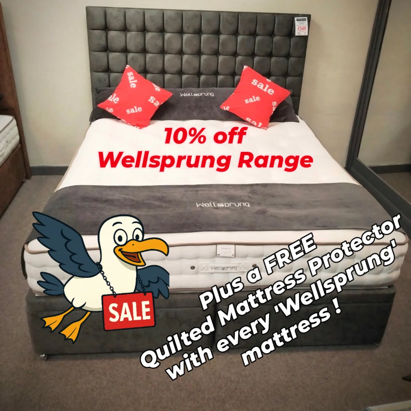 Now's the time to invest in your sleep with a gorgeous Yorkshire made mattress from the Wellsprung range. We have 10 % off these right now in our winter sale, plus we are giving away a luxurious Grand Quilted mattress protector with every Wellsprung mattress! Come and try out the exceptional quality and comfort in store now!