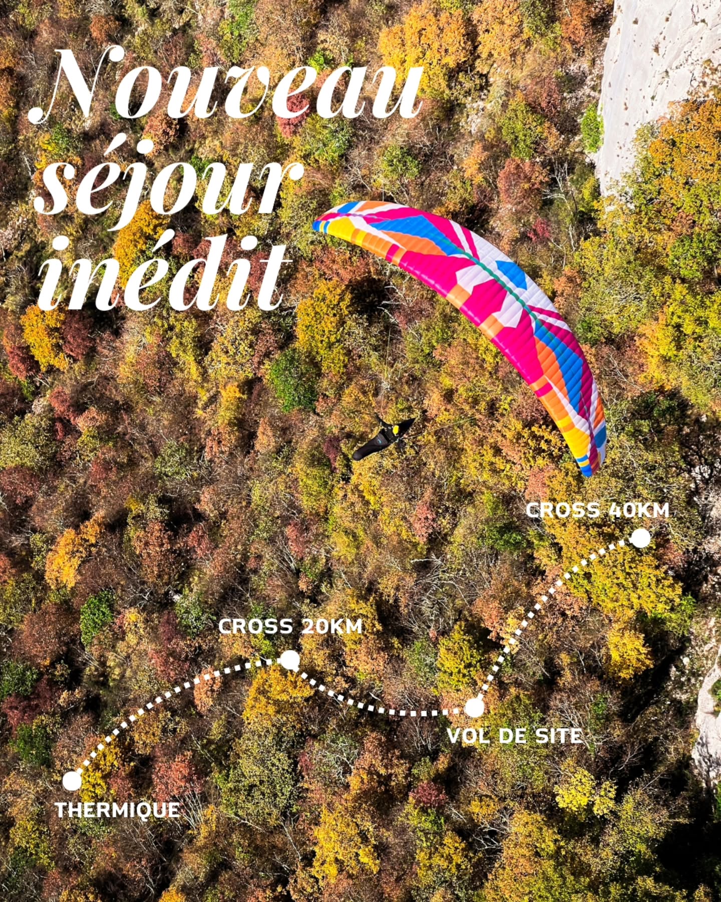 Nouveau séjour YOOFLY 🪂🌍
Vols thermiques de site, voler 20, 40 ou même 80 kilomètres 🤸🏼♀️
Que tu sois à tes débuts de vol thermique ou déjà confirmé, nous partons à la découverte d'une région accessible pour tes premiers cross comme pour pousser tes limites jusqu'au bout de la crête.
Du 10 au 17 mai 2026, 6 places uniquement
Annonce et informations définitives le 15 février ⏰️
Pour rester informé, inscris-toi sur notre site internet et rejoins notre groupe whatsapp YOOFLY Voyages 🌎
📷 Milan Avic