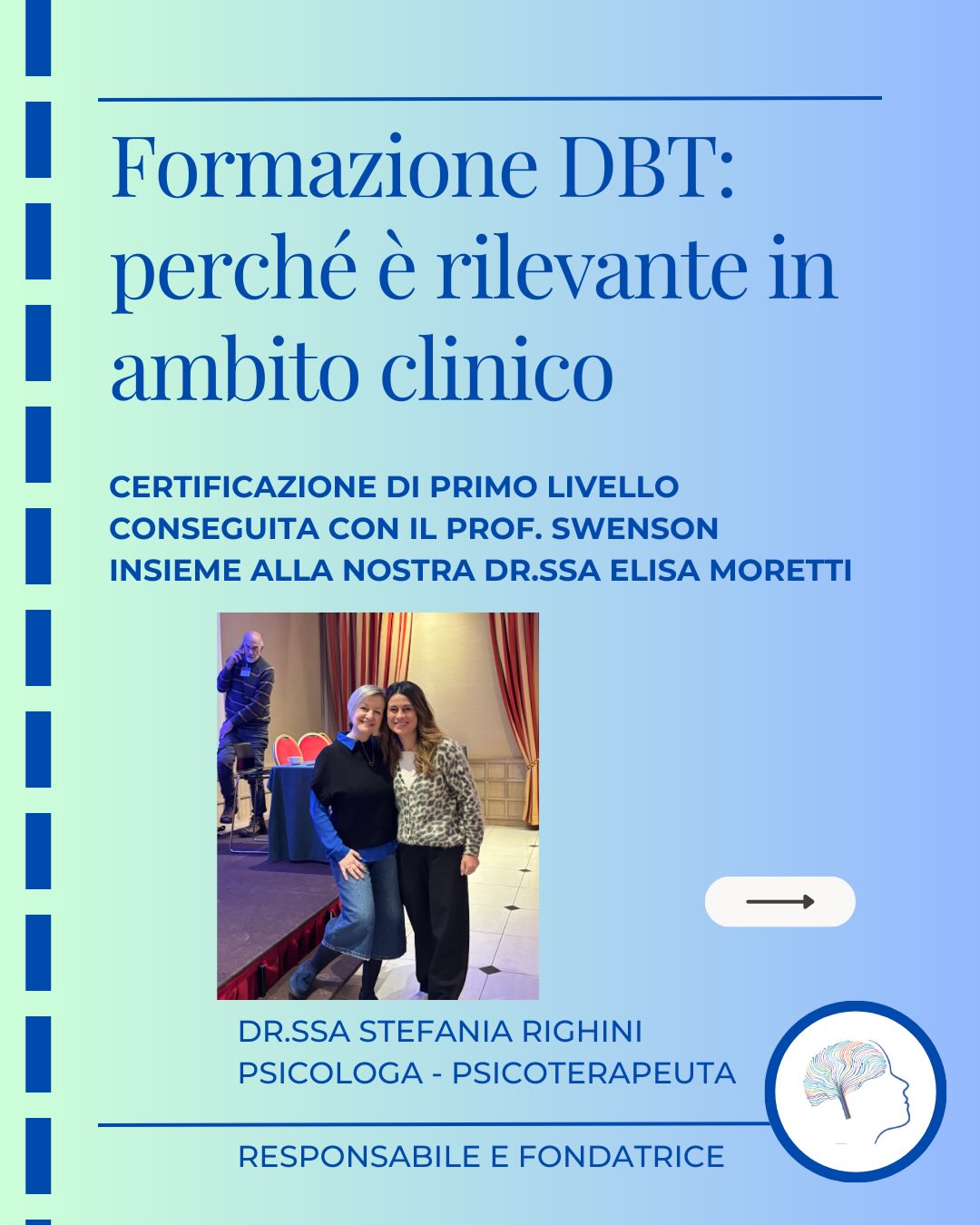🔹La DBT è un trattamento strutturato, basato su evidenze scientifiche, utilizzato in particolare nei quadri di disregolazione emotiva e rischio suicidario.
🔹Una parte della nostra equipe ha conseguito la certificazione DBT di primo livello perché crediamo che la competenza clinica richieda formazione continua e condivisa.
🔹In Comnetomentere la formazione non è un valore aggiunto:
è parte della cura.
Dr.ssa Stefania Righini, responsabile e fondatrice
📌 Contenuto informativo, non sostituisce una valutazione clinica.
#dialecticalbehaviortherapy #dbt #psicoterapia #comnetomentere @stefaniarighini_ @elisa_moretti_psi