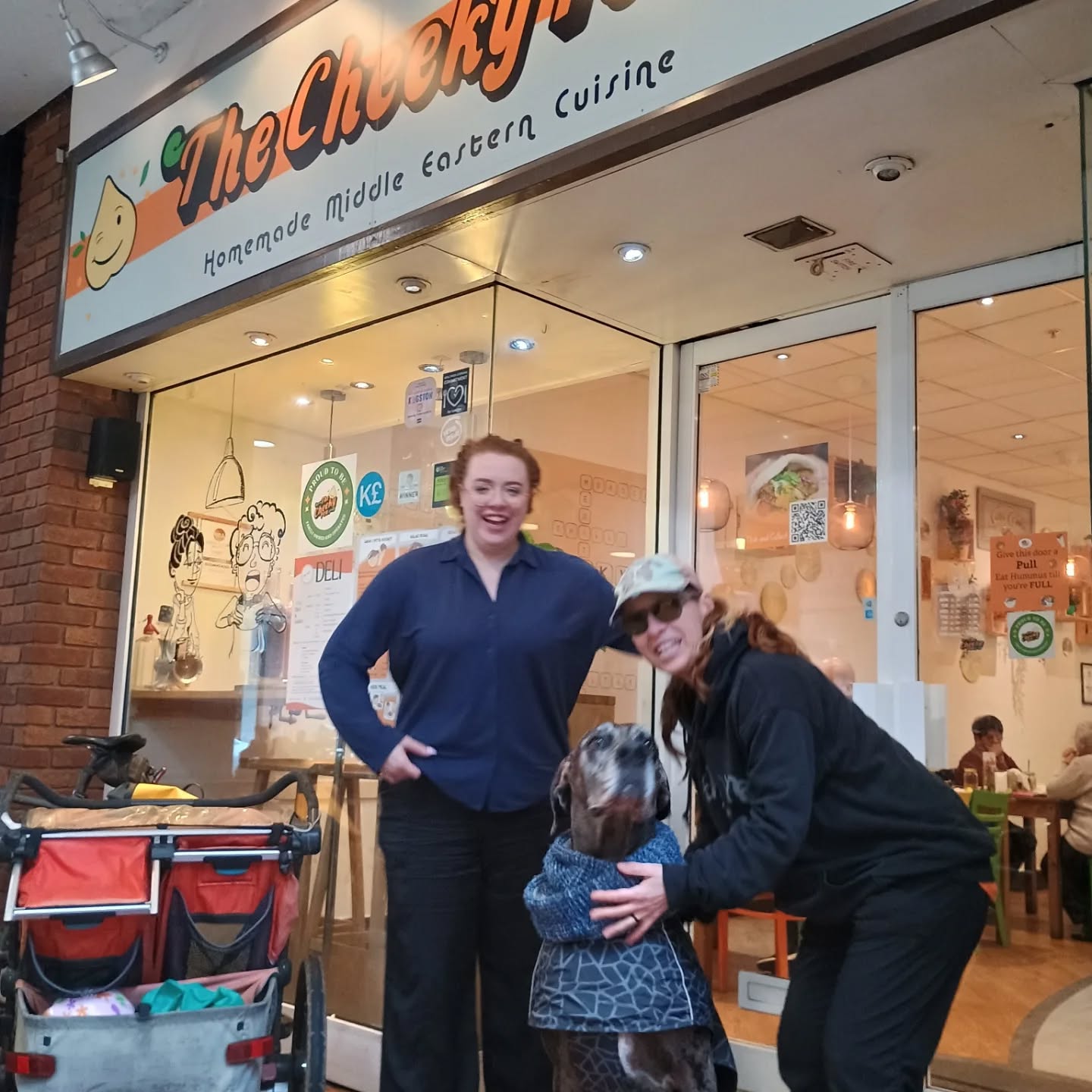 Great Dane, delicate name 🌸 Lily stopped by our restaurant today 😀 Lovely to meet you, Lily!
#dogslife🐶 #doglovers #comunityfirst