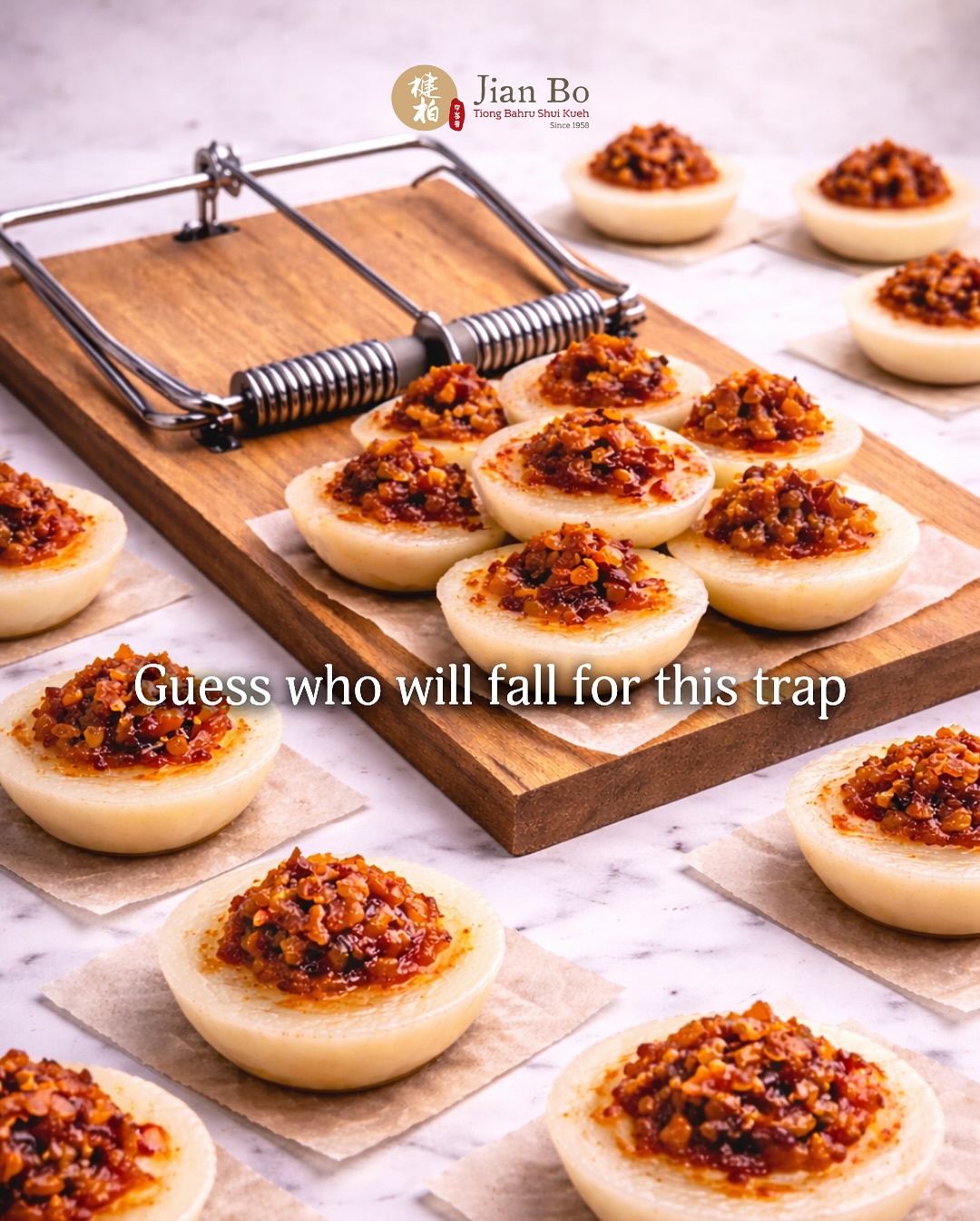 Guess who will fall for this trap? 🌶️
Once you take one bite, there’s no way out.
This is not just shui kueh.
This is a spicy trap.
🔥 Available for a limited time
📍 Exclusively at E!HUB
(1 Pasir Ris Cl, #02-112 E!Hub@Downtown East, Singapore 519599)
🗓️ From now until 3 March 2026
Don’t just think about it. Come get it.
#JianBo #MalaShuiKueh #LimitedTimeOnly #EHub #SpicyLovers #ShuiKueh #SingaporeTaste