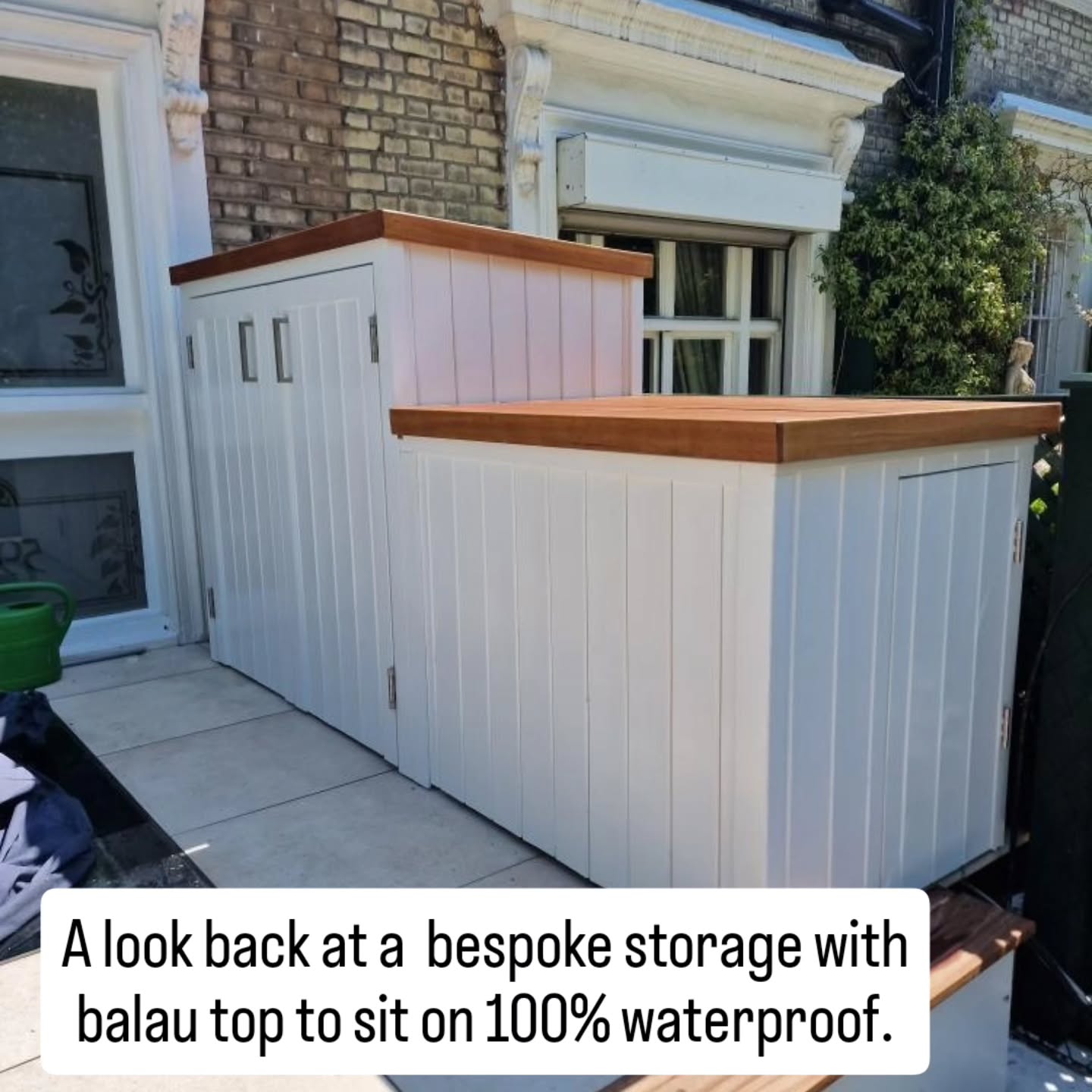 Take a look back at this lovely storage built on behalf of @georgialindsaygardendesign with a balau top and fresh painted white woodworking.
#gardenideas
#gardenstorage
#wooden
#made to last
#london