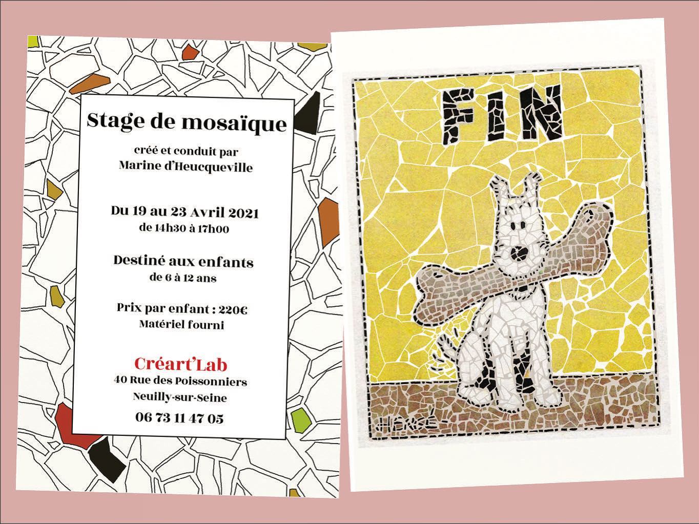 Pour les vacances de Pâques nous proposons à vos enfants un stage pour apprendre l’art de la mosaïque avec Marine d’Heucqueville. Pour plus d’information n’hésitez pas à nous contacter en MP ou directement au 06 73 11 47 05. .................................................... #stage #mosaiques #pâques #activiteenfant #neuillysurseine
