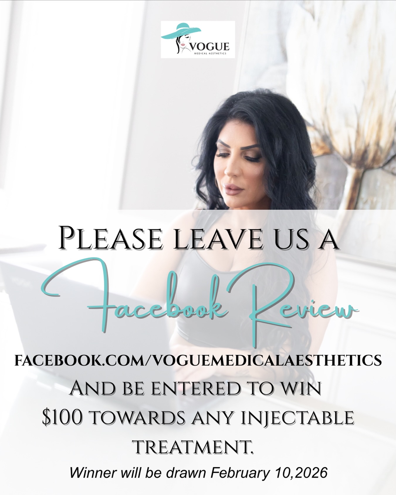 Please help us grow our Facebook page by leaving us a review!
⭐️⭐️⭐️⭐️⭐️
Visit www.facebook.com/voguemedicalaesthetics to leave us a review OR recommendation.
Every review and recommendation will be entered to win $100 towards any injectable treatment!
Our small business greatly appreciates it. 💗
———————————————————————————-
📍Grimsby
📧info@voguemedicalaesthetics.com
📱905-741-1655
Contact us to book💋
#voguemedicalaesthetics #grimsbyon #hamont #grimsbyontario #reviewsmatter