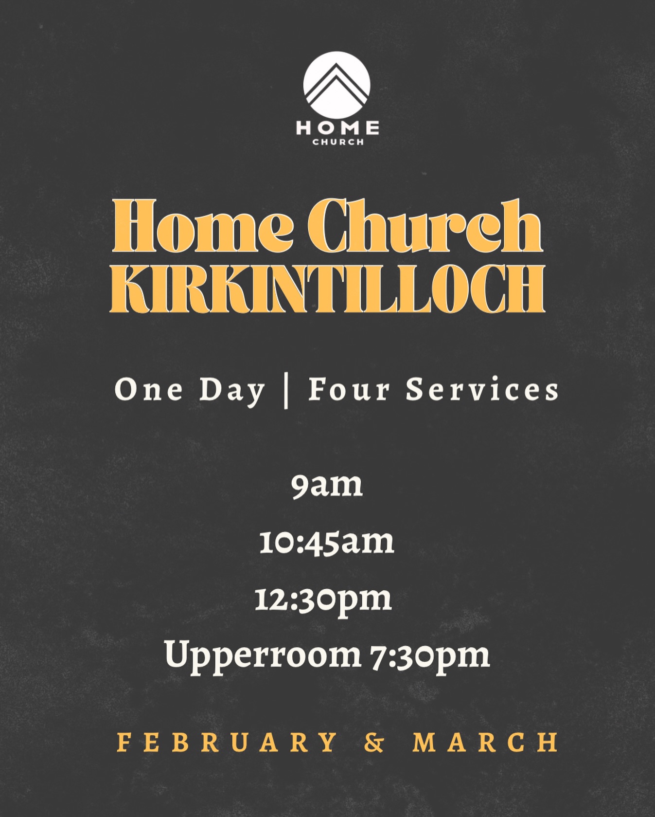 Exciting news!! From the 1st of February we are trialling 3 morning services at our Kirkintilloch campus 🤩🙌🏻✝️
God has continued to pour out his mighty spirit on Home Church in 2026, so it is a huge privilege to announce that we will be adding a third morning service in Kirky!
It has been amazing to welcome so many new visitors each Sunday and to feel the genuine warmth and buzz in the air
At Kirky, our 10:45am service has been full to the brim, with our overflow space being full too 💥 Plus the weekly addition of Upperroom has been a wonderful opportunity to connect intimately with our Heavenly Father, through worship and prayer
We are so expectant of what’s to come!
Come see for yourself what God is doing!