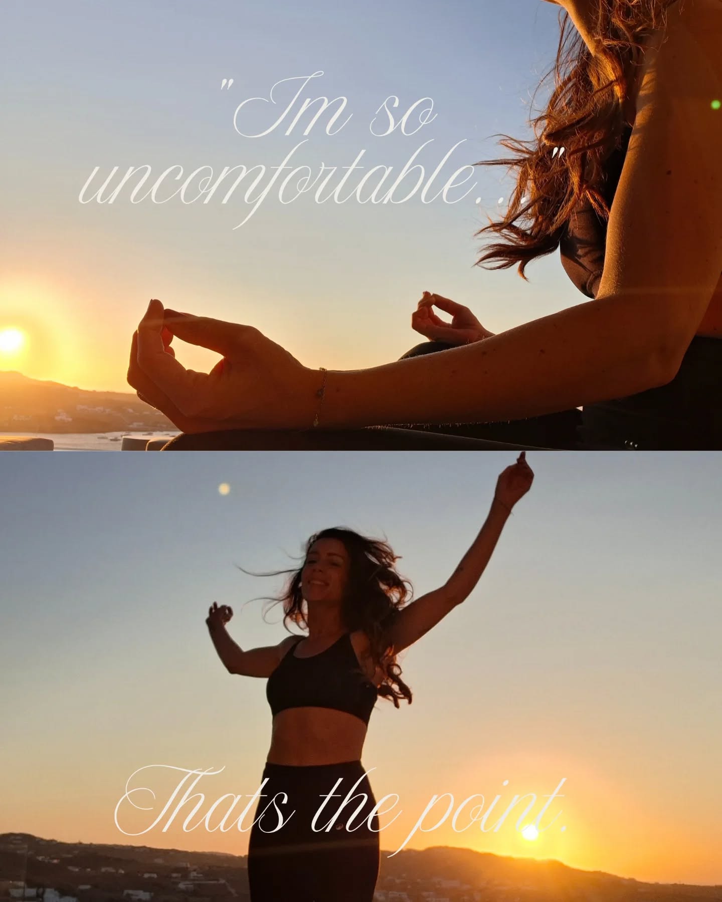 Am I uncomfortable sometimes?
A LOT! 🤭🙏 That's the point.
Laten we dat ook vooral normaliseren.
Er is niet alleen maar geluk, happy coco and dance the night away.
Yes, we creëeren als vrouw vanuit JOY, vanuit het zelf, vanuit vertrouwen, vanuit energie.
Maar voelt dit altijd meteen goed? Nee!
En dat hoeft ook helemaal niet.🥰
Wat je voelt verteld niet wie je bent, onthoud dat goed. Dus het mag en kan zeker oncomfortabel zijn als je kiest voor andere wegen, als je kiest om jouw waarheid te spreken, als je kiest om jouw verlangen te uiten. And that's the point.🤍
I know the feeling, het kan zooooo unease voelen, maar lieve vrouw, laat je dat niet tegen houden. Kies, spreek, leef, ben, en ervaar vanuit jouw kern. Ik geloof in je.🙏🥰