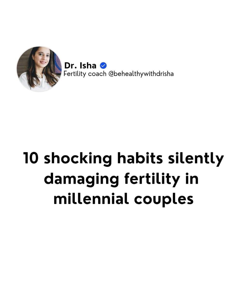 Feeling sorry for millennials 😒
(
Fertility coach
Fertility diet
Planning pregnancy
Trying to conceive
Be Healthy with Dr Isha
Fertility coach India
Fertility coach Isha
Working women )