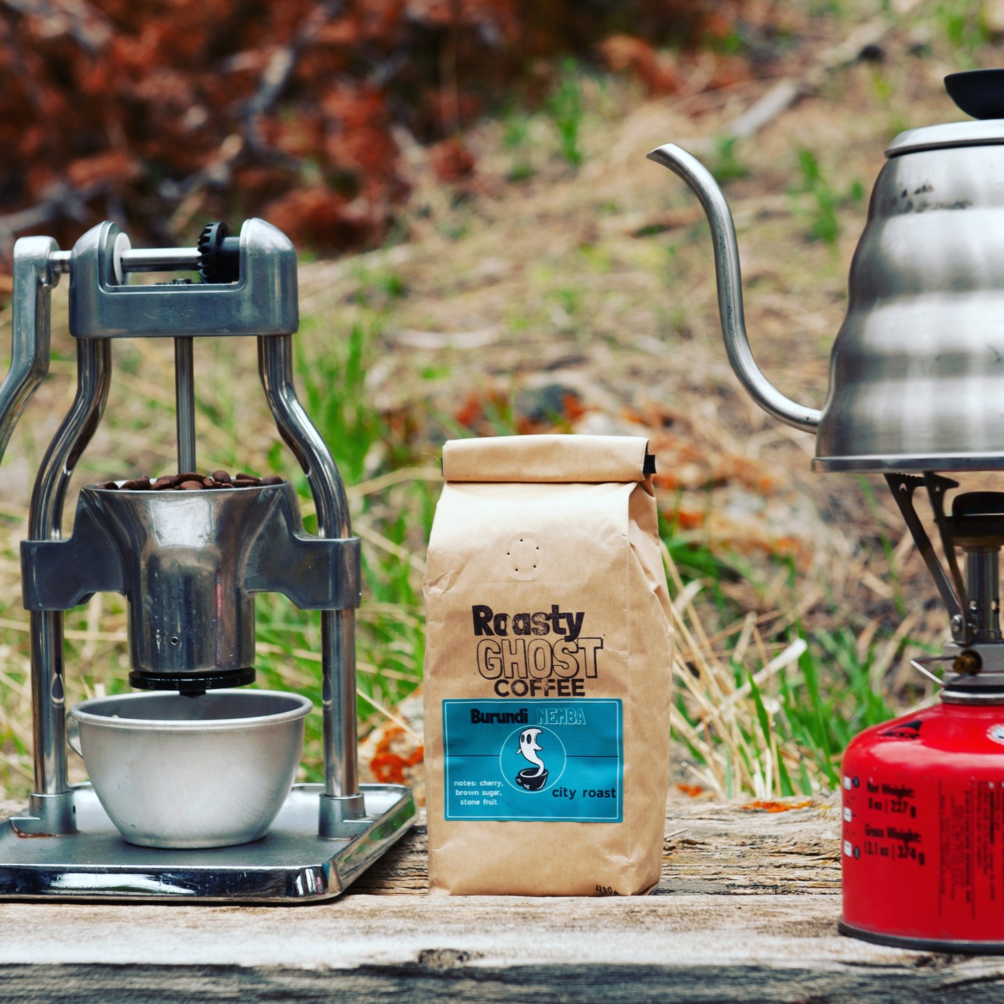Indoors or out, the coffee beans of Roasty Ghost can keep you buzzing anywhere!