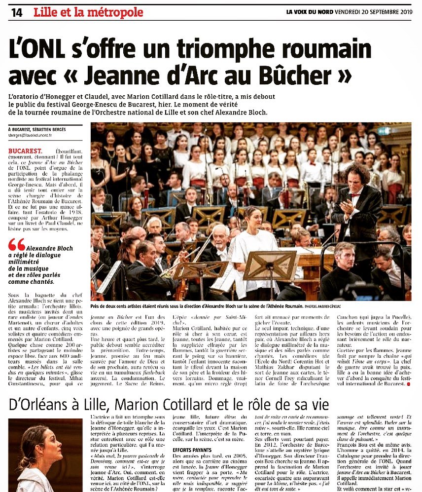 #marioncotillard #martenot #ondesmartenot #honegger #jeanne #onlille #lille #romania #bucharest #enescufestival #orchestra