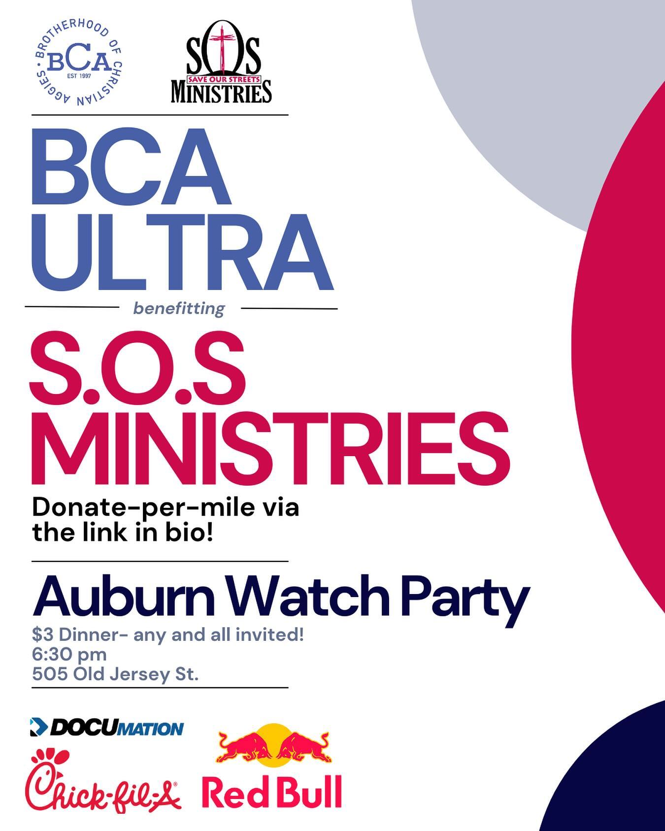 TODAY’S THE DAY! Since 12:00 AM this morning, members of BCA have been running for the benefit of @saveourstreetsministries, and won’t stop until 11:59 PM tonight!
Remember that our Texas A&M v Auburn watch party is tonight at 6:30 pm - in the meantime, the flat donation and per-mile donation links are in our bio.
Stay tuned for more updates throughout the day!!!