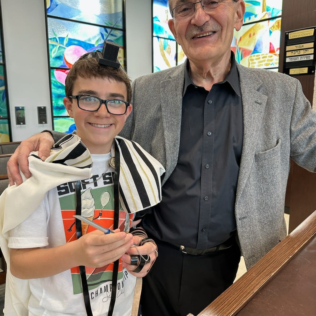 Another excellent student!
Nathan Tzurkov... before and after his Bar Mitzvah. Well done.