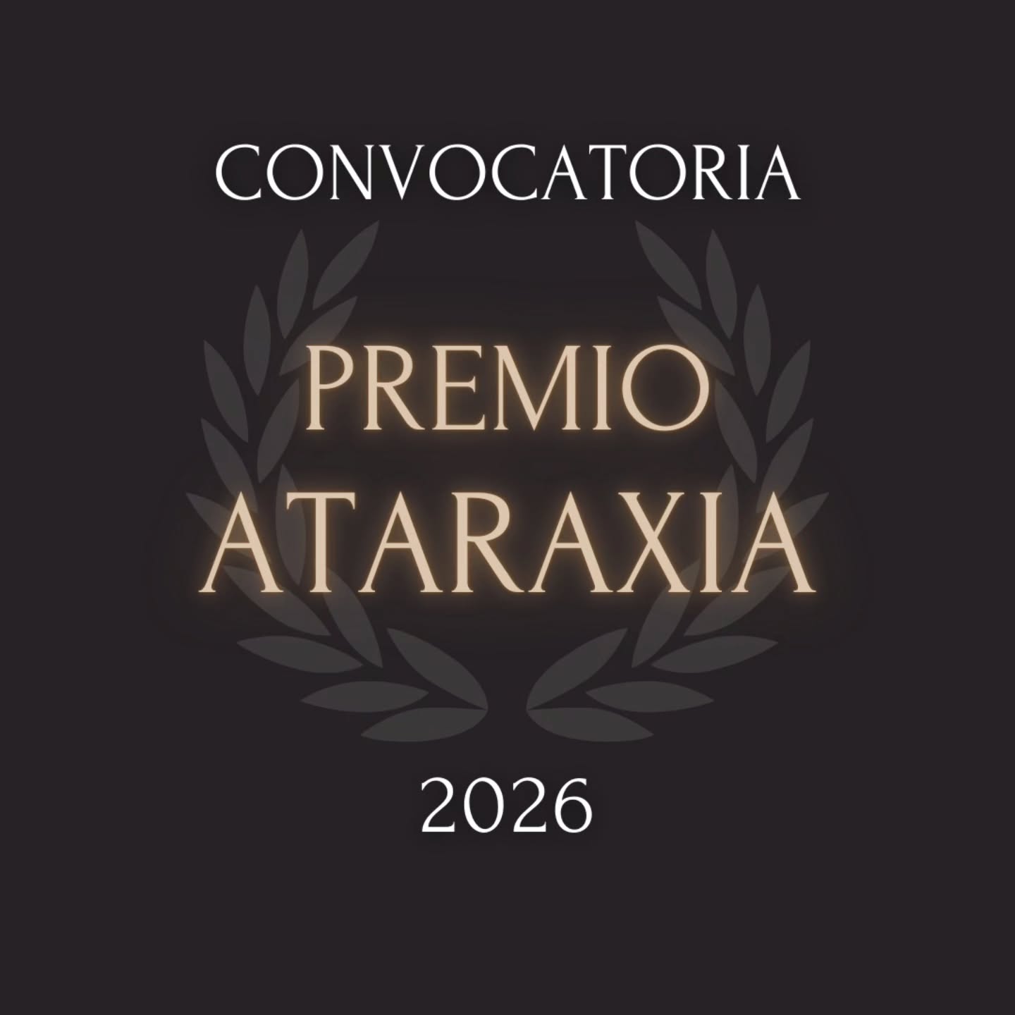 Ya está abierto el plazo para presentar obras de narrativa al Premio Ataraxia 2026. 🏆 Os dejamos en nuestras historias destacadas un enlace directo al blog de nuestra web donde podéis leer las bases del concurso. ⬆️