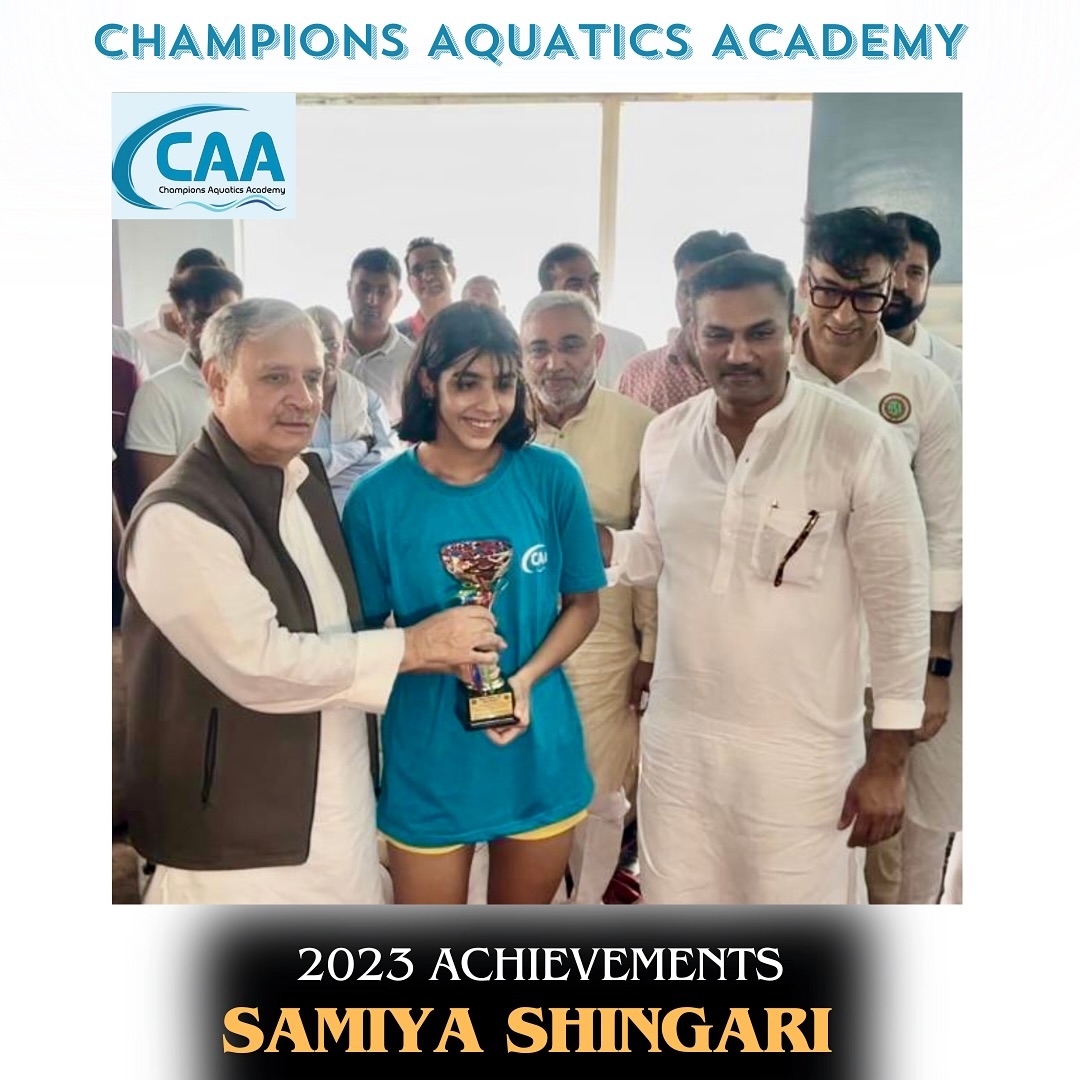 â˘Gurgaon District Championship :
5 Golds & INDIVIDUAL CHAMPIONSHIP
â˘Haryana State Championship :
5 Golds & INDIVIDUAL CHAMPIONSHIP
â˘Haryana Senior State Championship :
5 Golds & INDIVIDUAL CHAMPIONSHIP
â˘KHELO INDIA WOMEN SERIES :
2 Gold , 1 Silver
â˘39th Sub junior & 49th junior National Aquatic Championships : 3 events finalist
â˘National Games : participation
â˘school district : 3 Golds
#championsaquaticsacademy