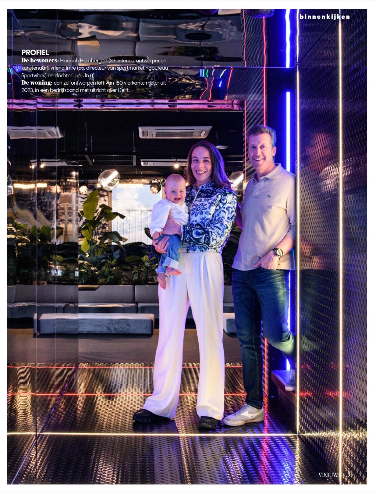 We’re featured in the latest Vrouw Glossy ✨
A full inside look at our Delft loft, which I designed myself, from the custom kitchen to the bespoke cabinetry and made-to-measure furniture, all tailor-made.
My favorite spot? The wellness area in the patio.
A private oasis with a sauna, hammam, and loungers.
Calm, warm, and designed to slow down.
So proud to see this project come to life and be shared 🤍
#VrouwGlossy #InteriorDesign #DelftLoft #CustomDesign #WellnessAtHome HannahSahra