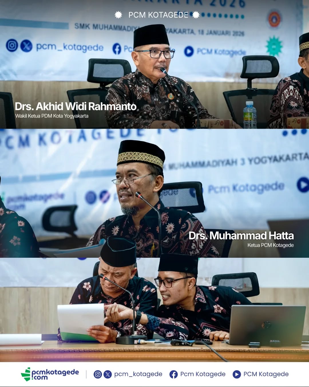 Pimpinan Cabang Muhammadiyah (PCM) Kotagede telah menyelenggarakan Rapat Kerja Tahun 2026 di Aula SMK Muhammadiyah 3 Yogyakarta, Ahad (18/1).
Kegiatan diikuti unsur Pimpinan Harian, majelis dan lembaga, pimpinan organisasi otonom (Ortom) tingkat cabang, serta pimpinan Amal Usaha Muhammadiyah (AUM) Kotagede.
selengkapnya di pcmkotagede.com
_____
website : pcmkotagede.com
Facebook : Pcm Kotagede
Instagram : pcm_kotagede
X : Pcm kotagede
Youtube : PCM Kotagede
© Majelis Pustaka dan Informasi PCM Kotagede
#muhammadiyah #pcmkotagede #rakerpim #kotagede #pcmkg2026
