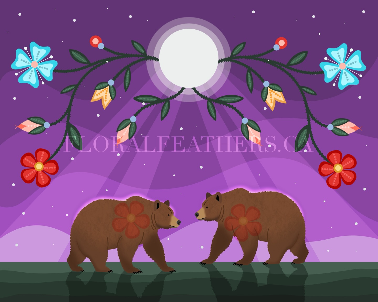 The bear is the final stop in this animal series, and I'm grateful to have captured their charm. You can soon get the series as gift packages with bookmarks and magnets. Next up, finalizing the beaver and bear accessories. #métis #indigenousart #bear #indigenousgifts #illustration