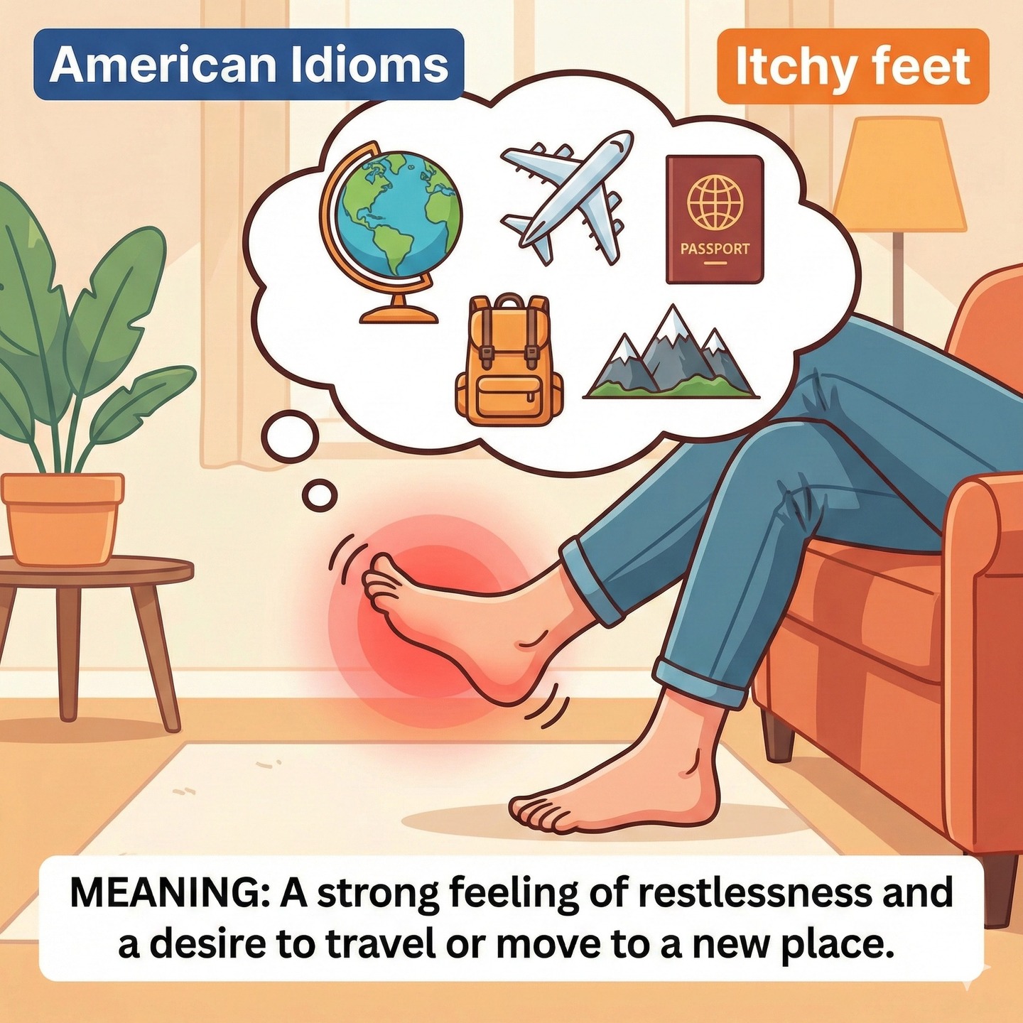 Traveling Idioms (idiomatic expressions) Do you feel like traveling? Using this idiom, you´ll sound more natural.
