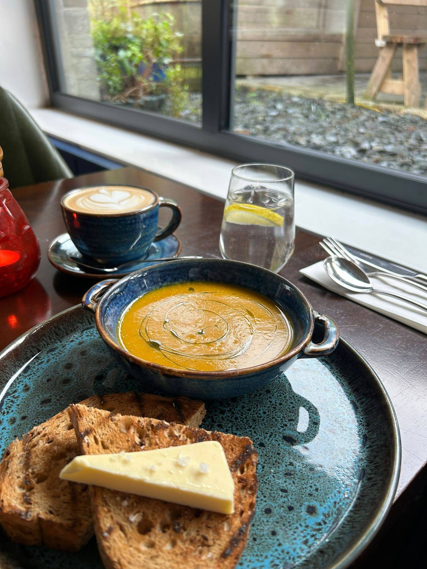 Warm yourself up this lunchtime with one of our hearty home made soups & cheering coffee's. The perfect place for a post beach walk.