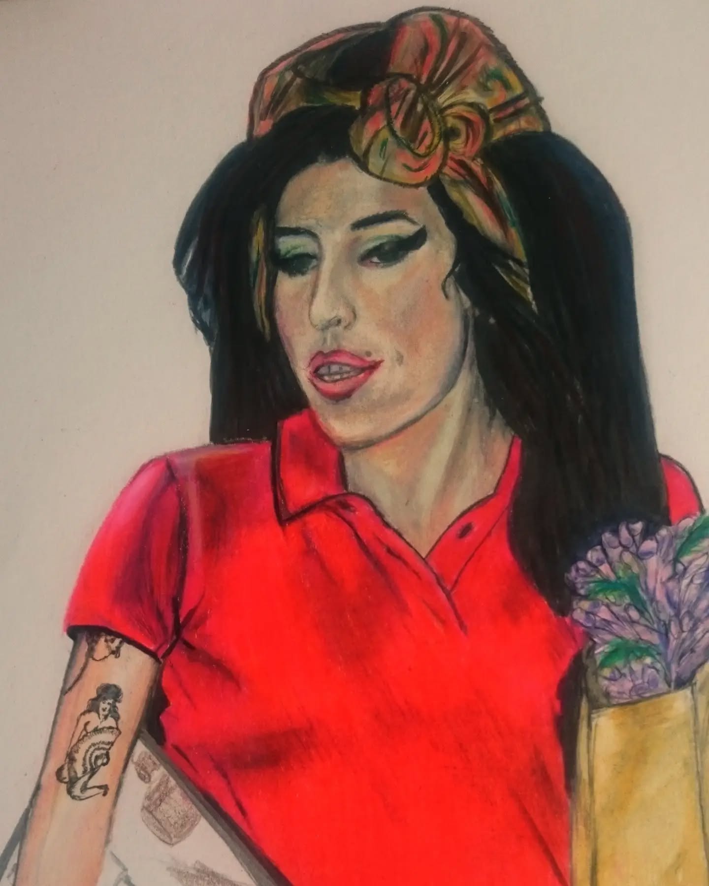 One of my old drawings..... of the amazing talented Amy Winehouse ...sadlyy taken away from us way too soon ...... #amywinehouse #sketch #jazz