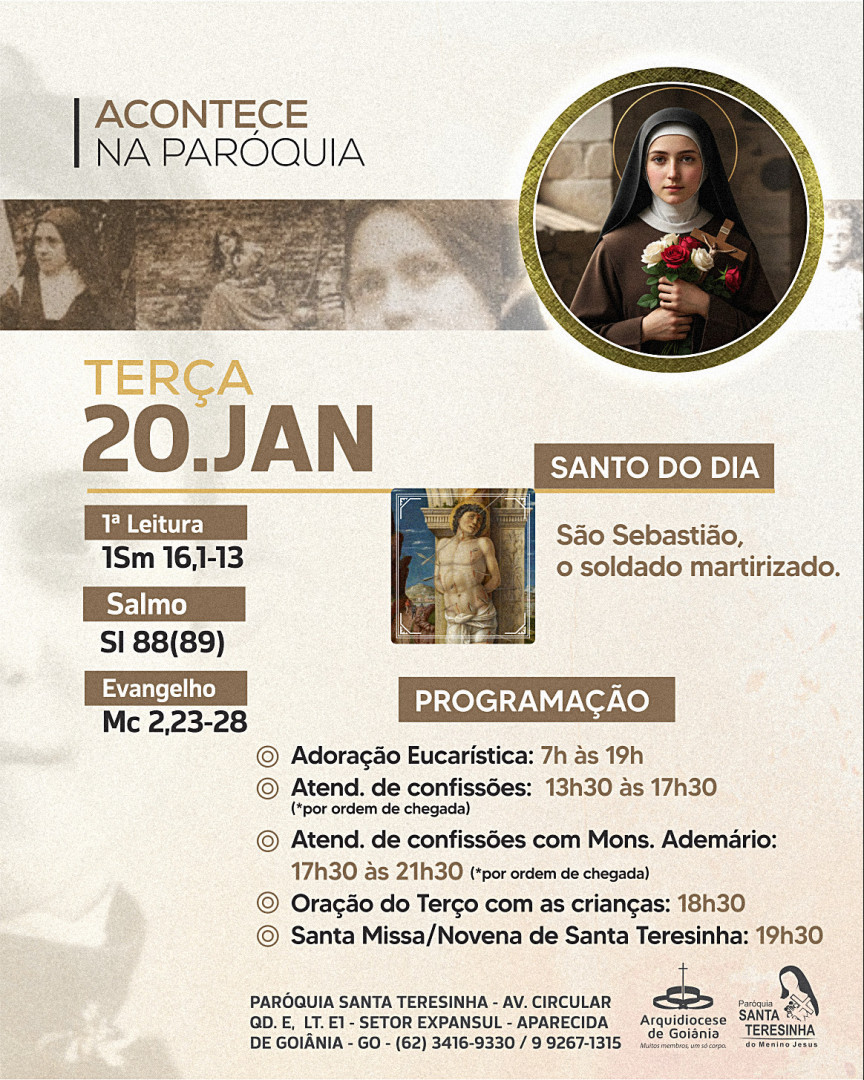 Programação do dia- 20/01